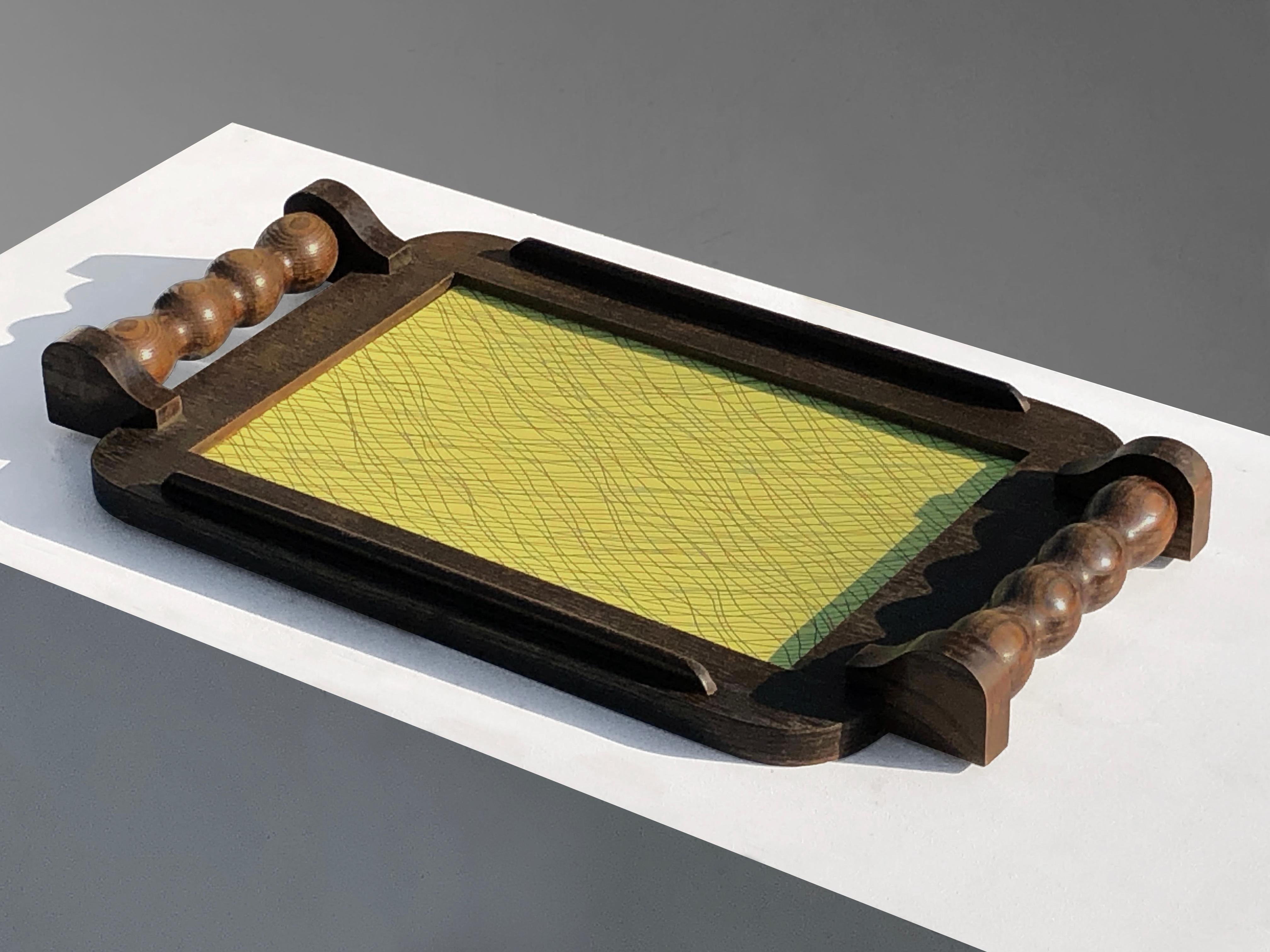 Un enorme plato BRUTALISTA MODERNISTA ART-DECO, de CHARLES DUDOUYT, Francia 1930 en Bueno estado para la venta en PARIS, FR