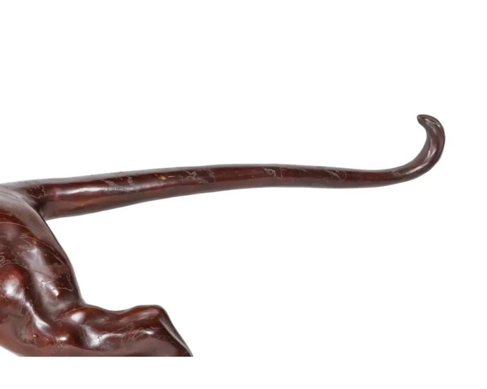 A Massive Japanese Patinated Bronze Sculpture of a Tiger, Meiji Period For Sale 3