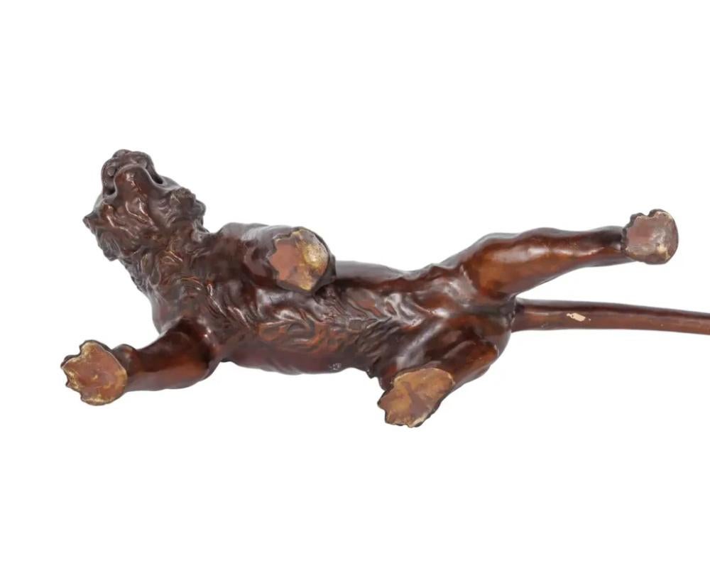 A Massive Japanese Patinated Bronze Sculpture of a Tiger, Meiji Period For Sale 5