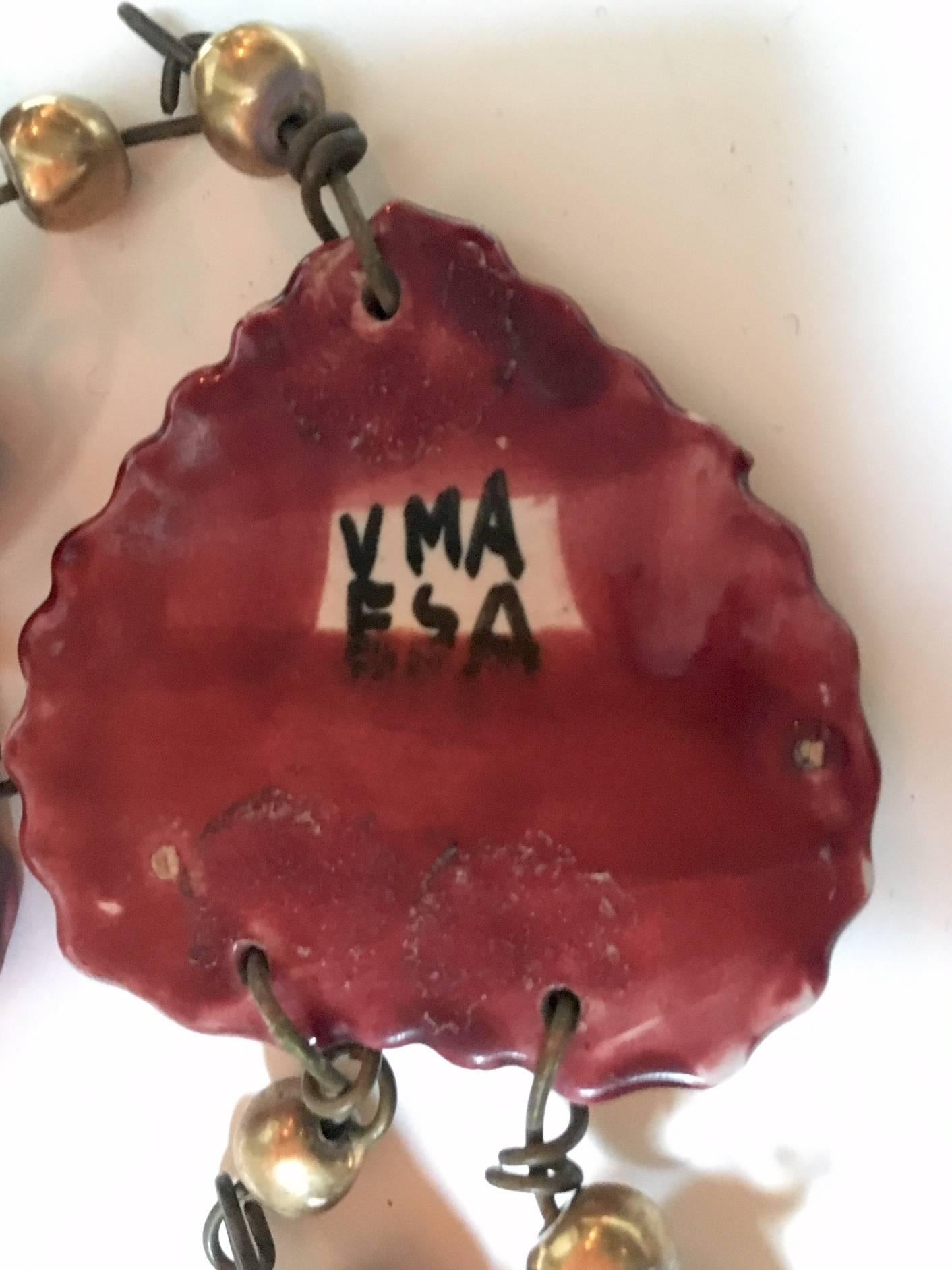 Italian Massive Mazzotti VMA Rare Ceramic Rosary For Sale