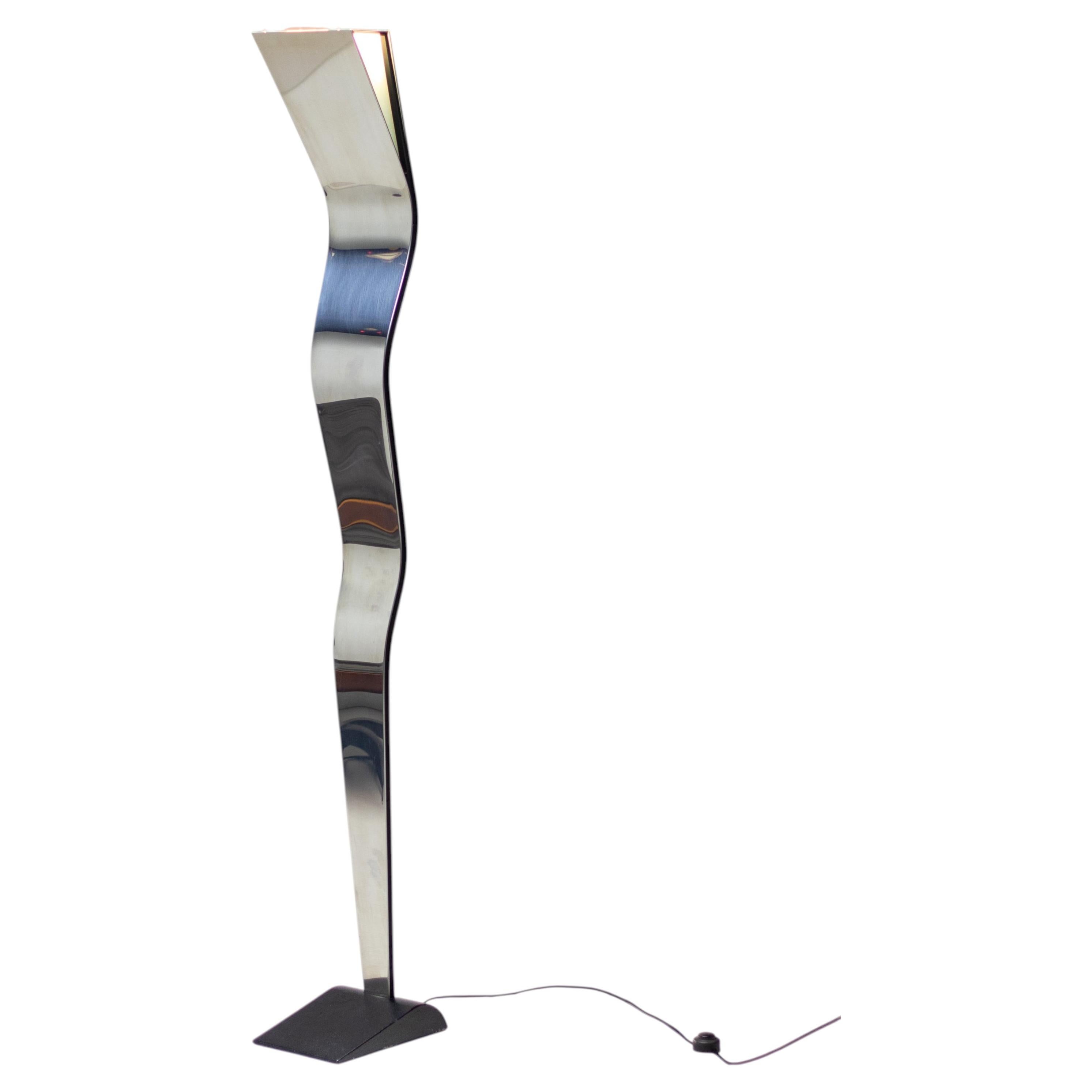 A Masterpiece of Italian Sculptural Lighting–The Elusive "Mirror Man" Uplighter For Sale