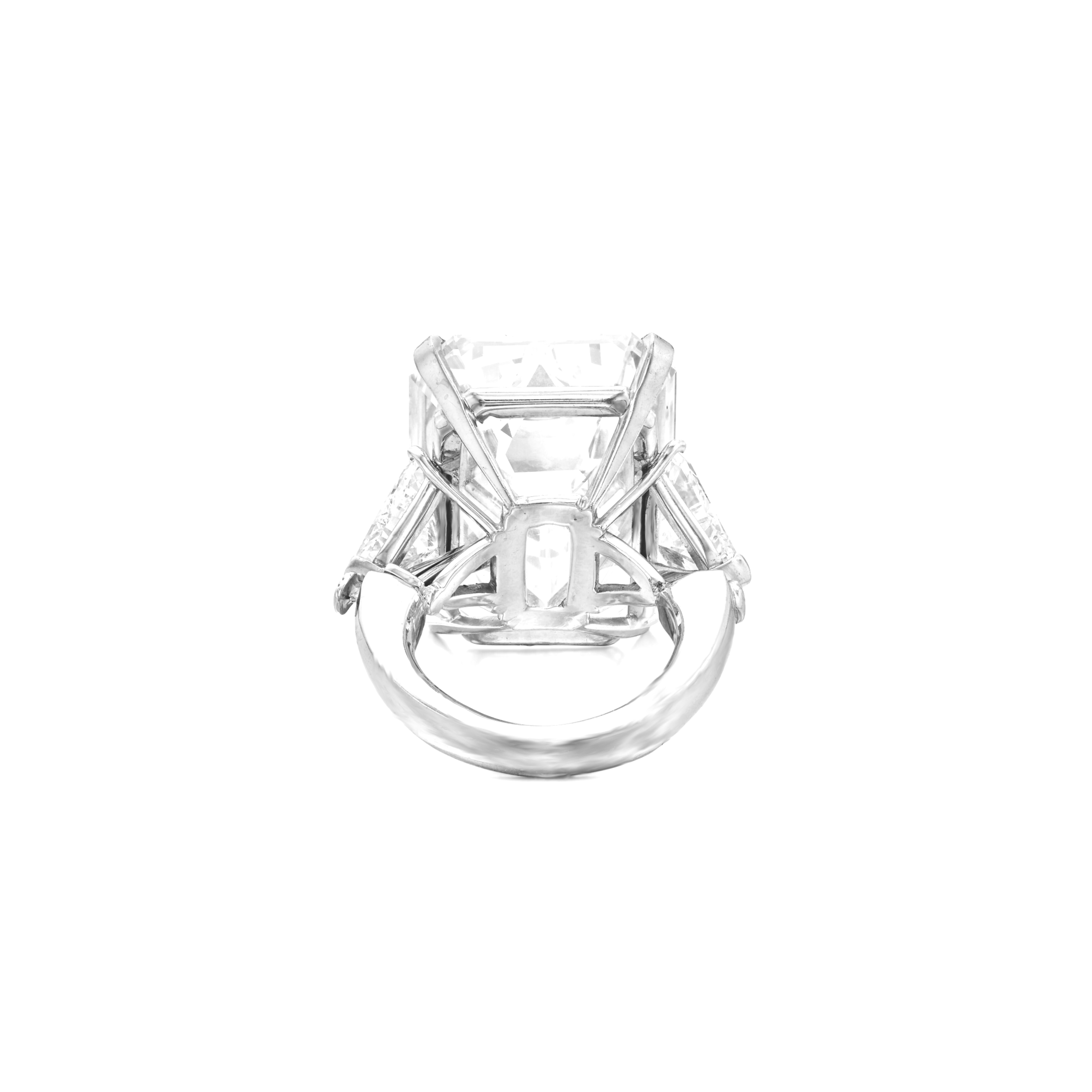 Contemporary A Masterpiece of Rarity and Radiance 20 carat Flawless Emerald Cut Diamond Ring For Sale
