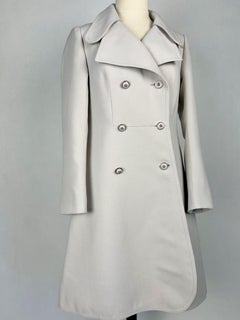 A Mastic wool trench coat - France Circa 1970-1980