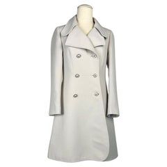 A Mastic wool trench coat - France Circa 1970-1980