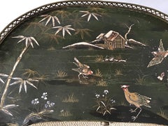 Matched Pair of 19th Century Chinese Export Étagère Tables in Green Lacquer