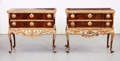 Pair of Altona Walnut and Gilt Commodes