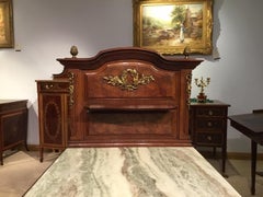 Matched Pair of French Mahogany and Ormolu Mounted Antique Bedside Cabinets