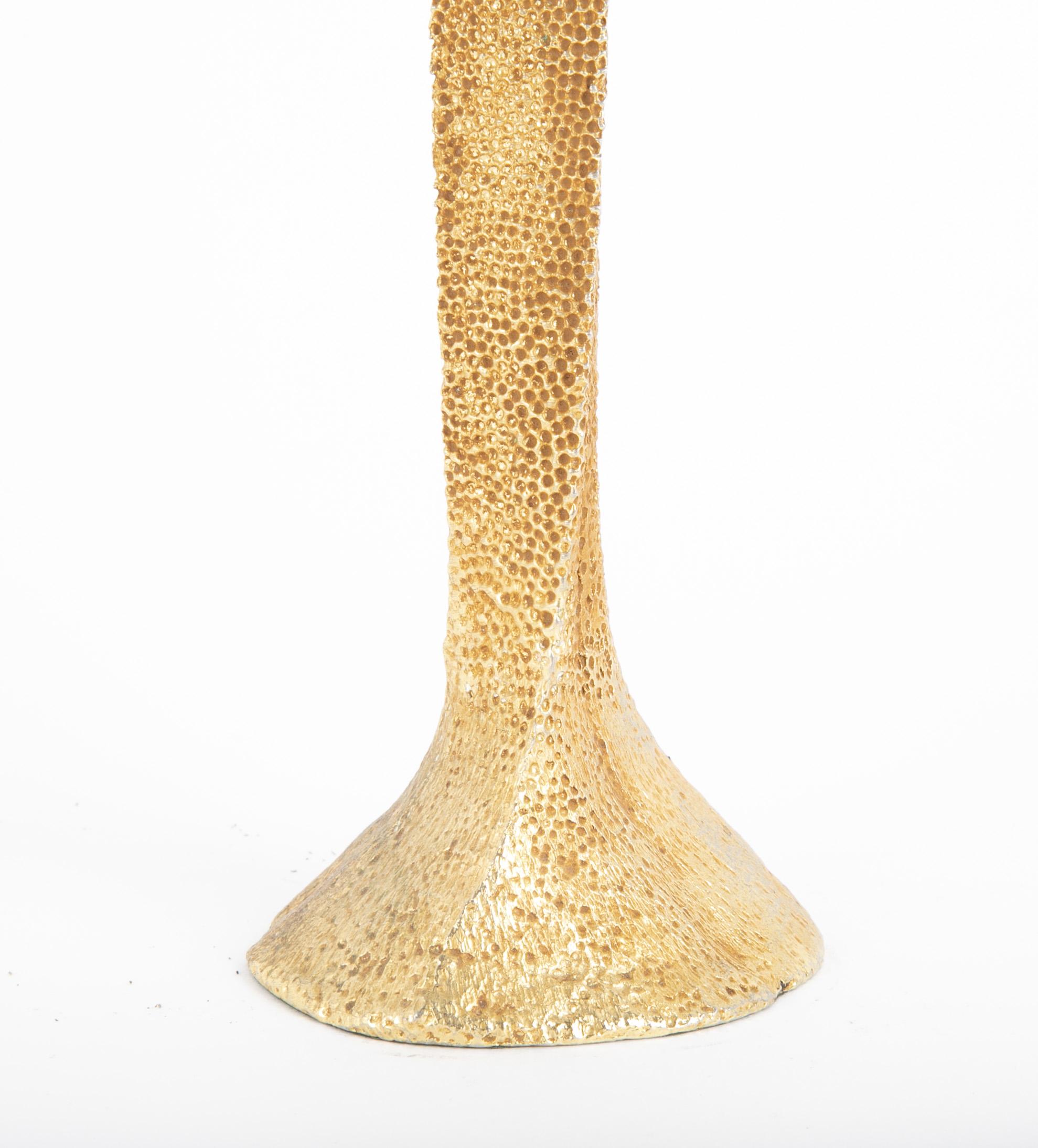 Matched Pair of Gilt Bronze Candlesticks by Stephane Galerneau 1