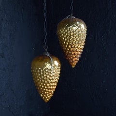 Matched Pair of Oversized Early 20th Century German Glass Kugels