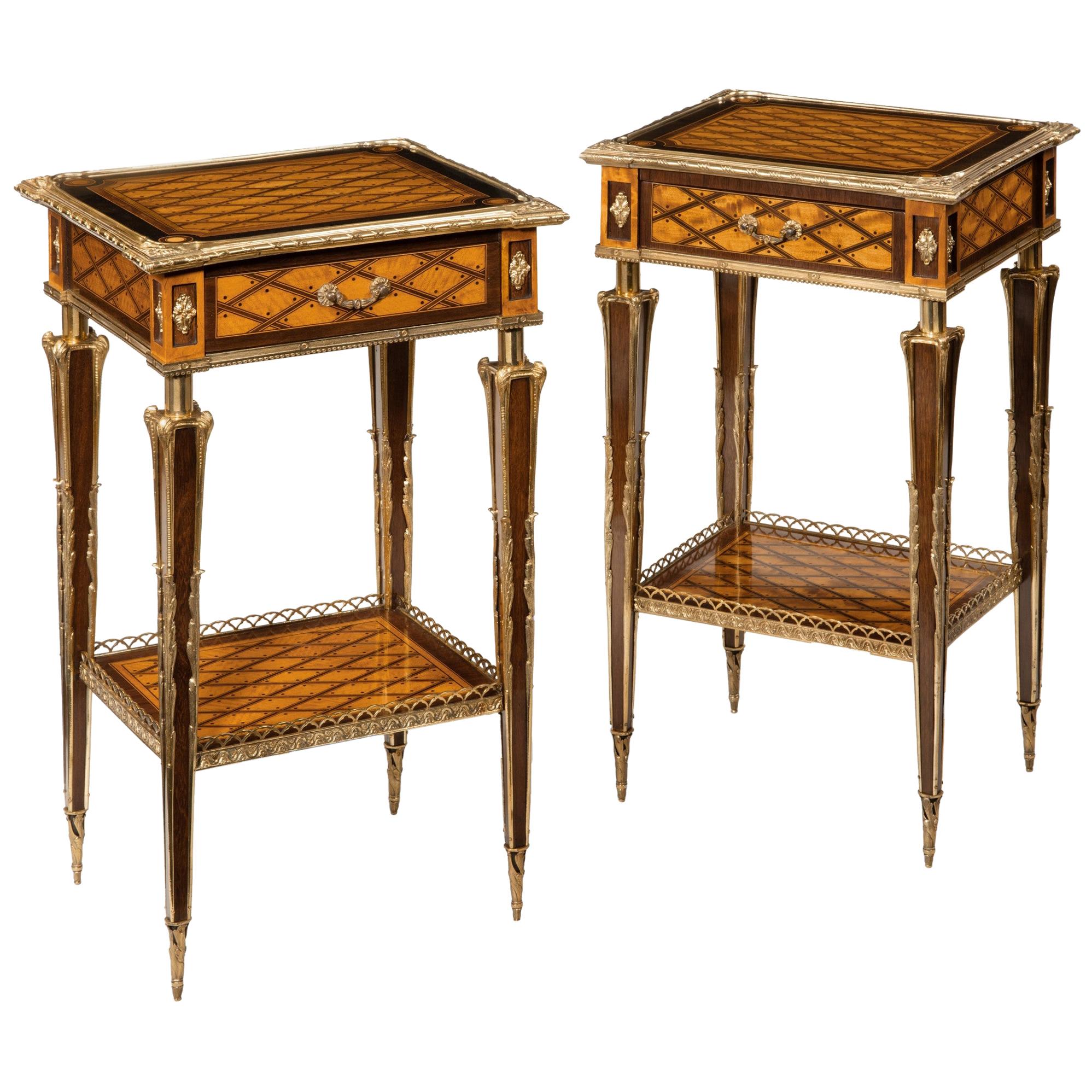 Pair of Parquetry Occasional Tables by Donald Ross at 1stDibs