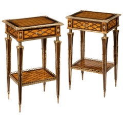 Antique Matched Pair of Satinwood Tables After Donald Ross, Retailed by Edwards and Ro