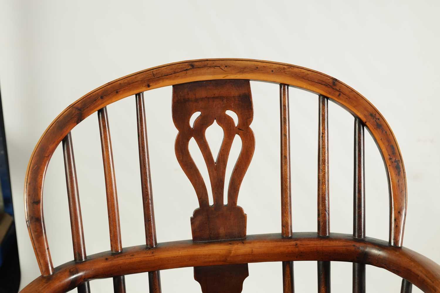 A Matched Set of Four Yew-Wood Low Back Windsor Chairs  1