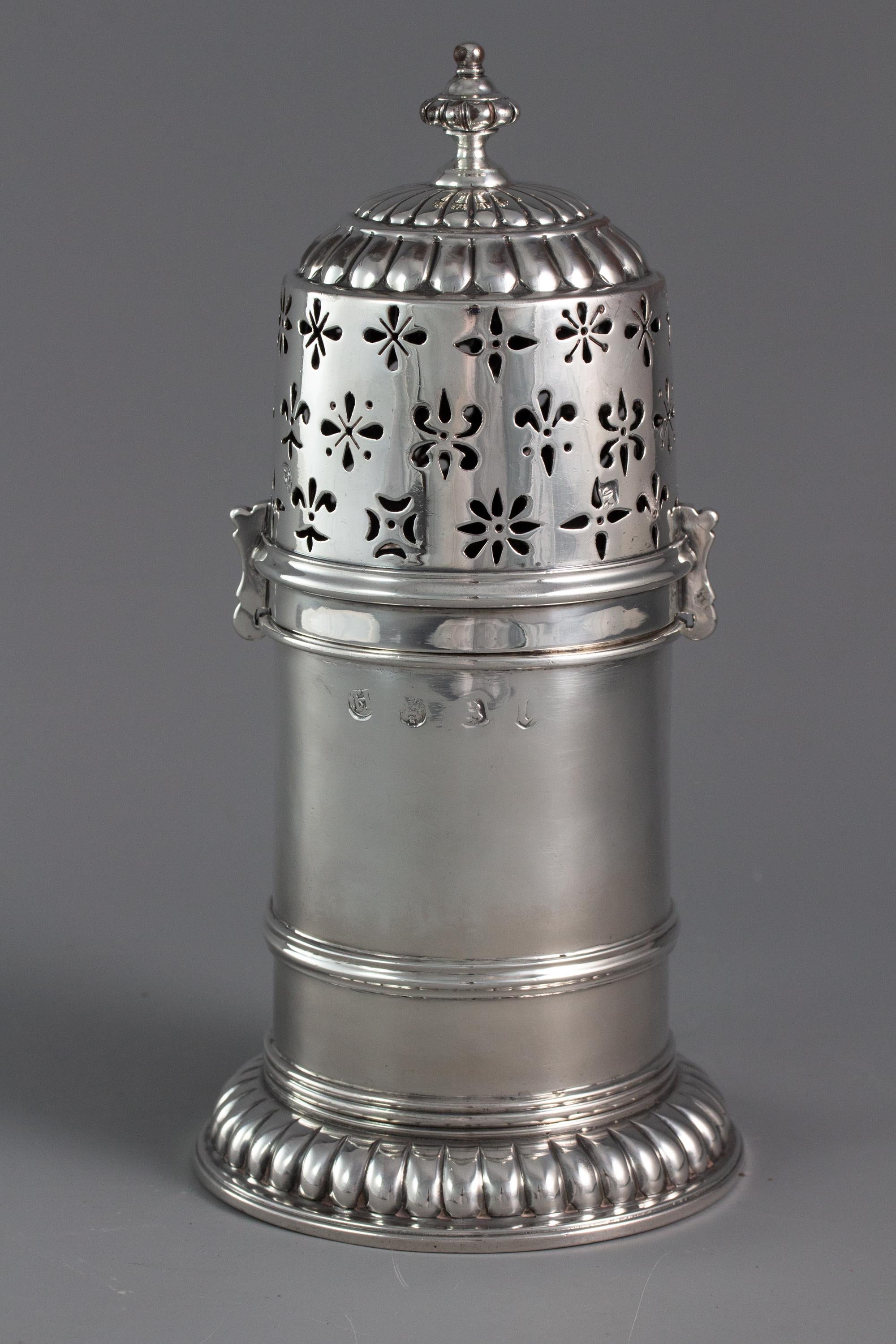 British Matched Set of Three Late 17th Century Silver Casters
