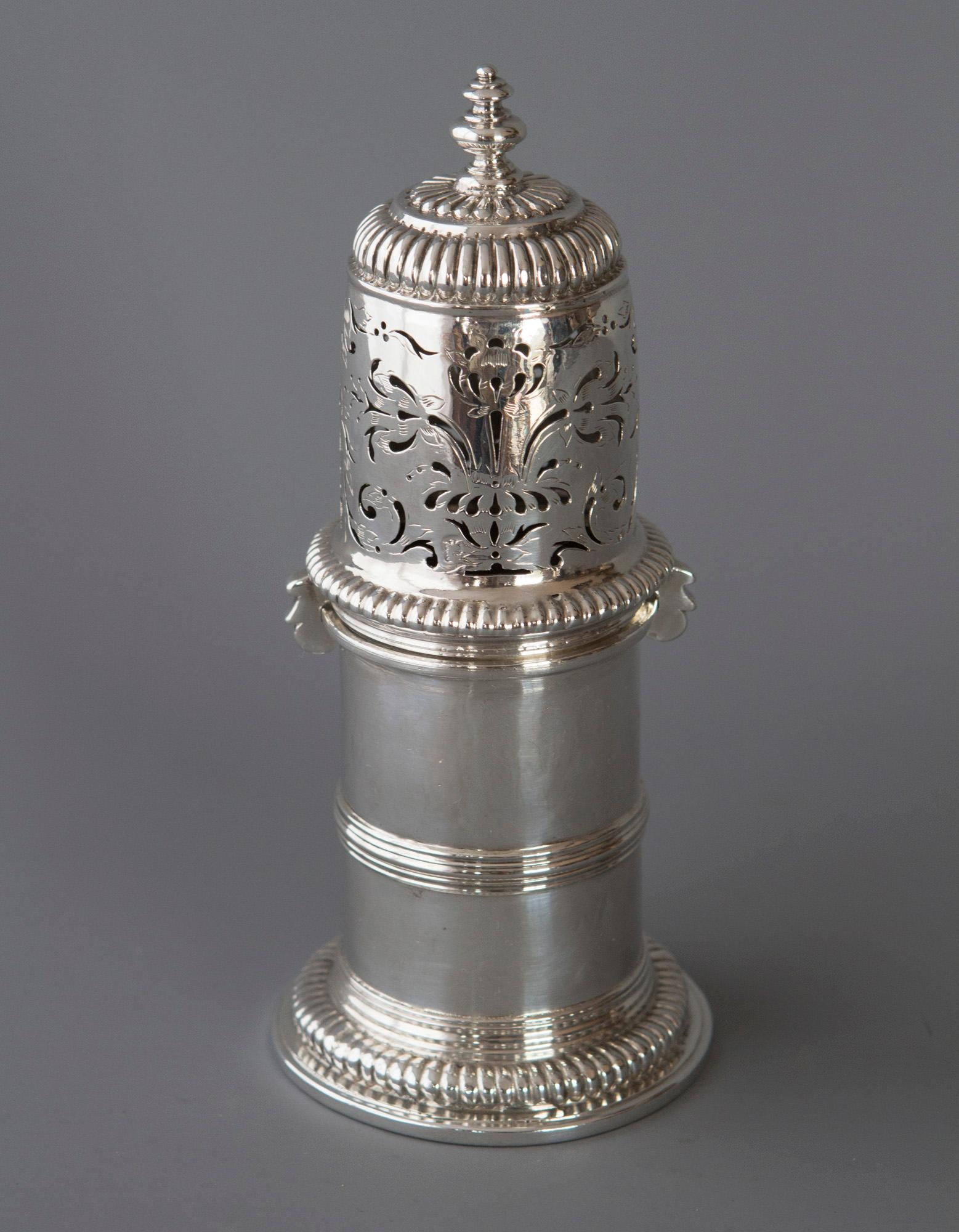 Matched Set of Three Late 17th Century Silver Casters 2