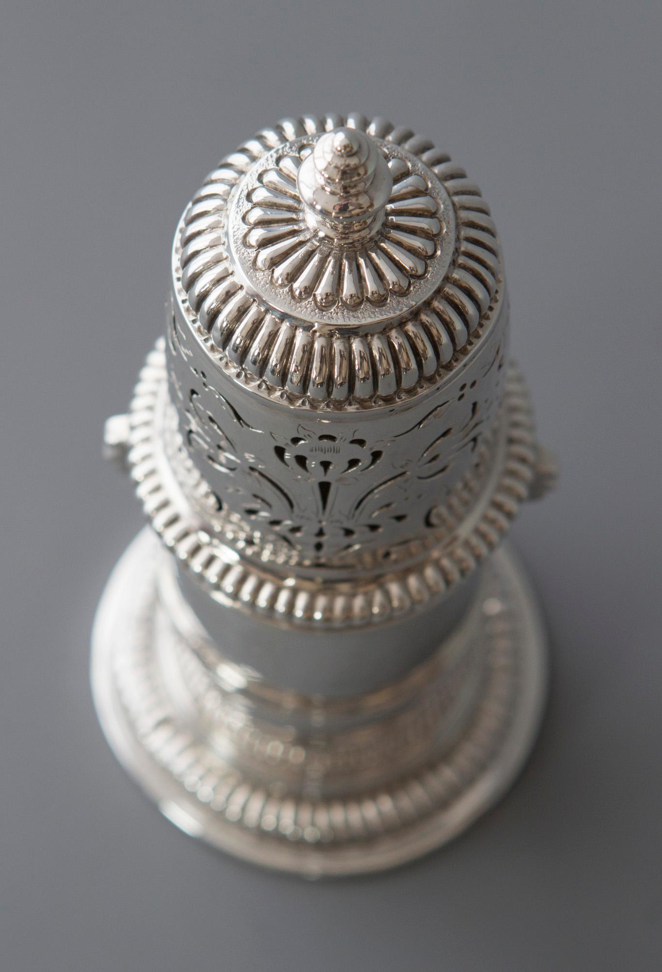 Matched Set of Three Late 17th Century Silver Casters 3