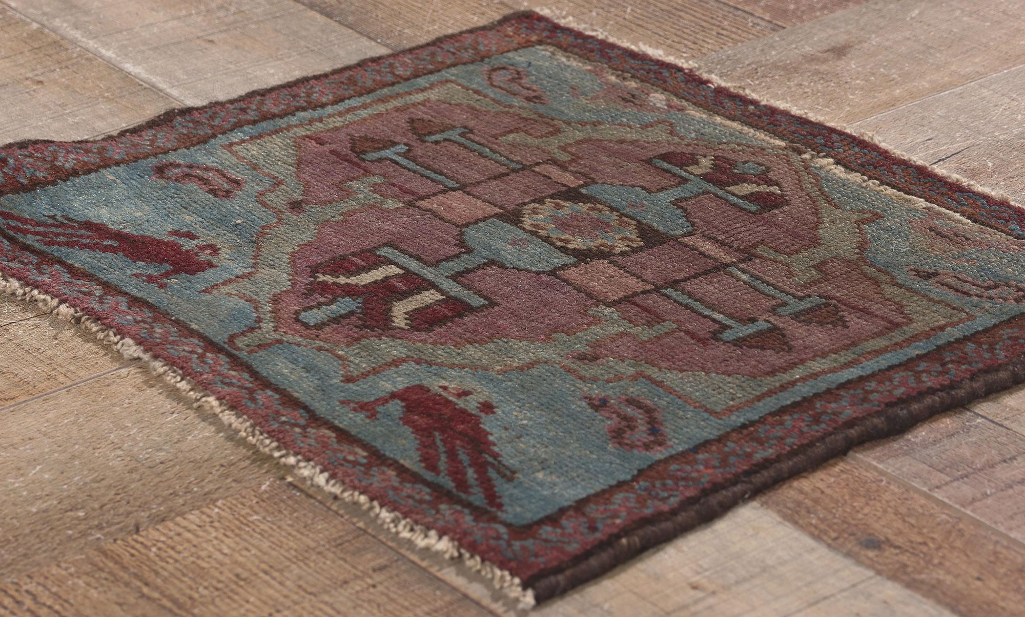 A Matching Pair of Small Antique Persian Malayer Rugs For Sale 5
