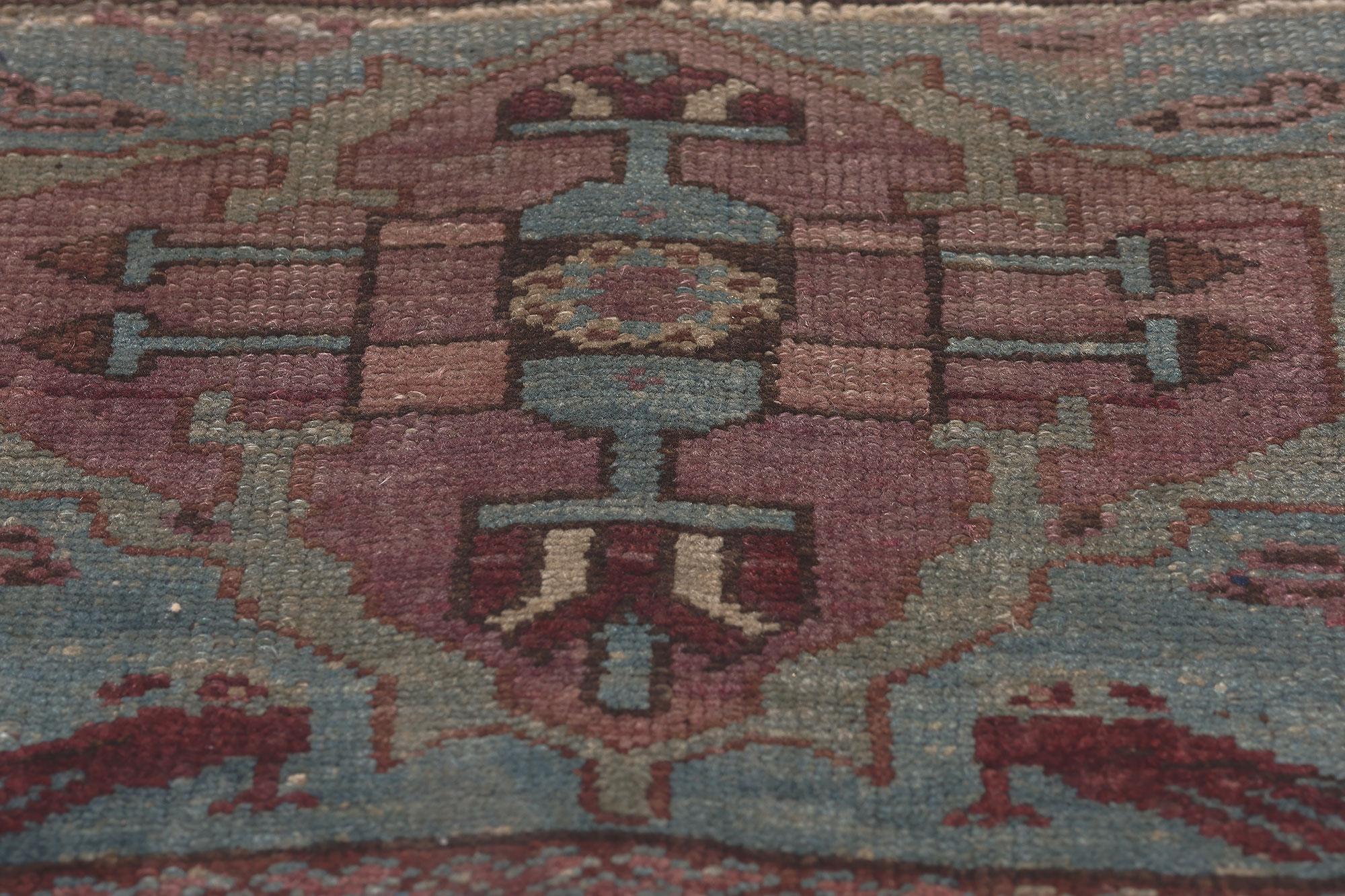 Hand-Knotted A Matching Pair of Small Antique Persian Malayer Rugs For Sale