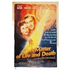 Une question de vie ou de mort R1995 Affiche de film britannique en une feuille