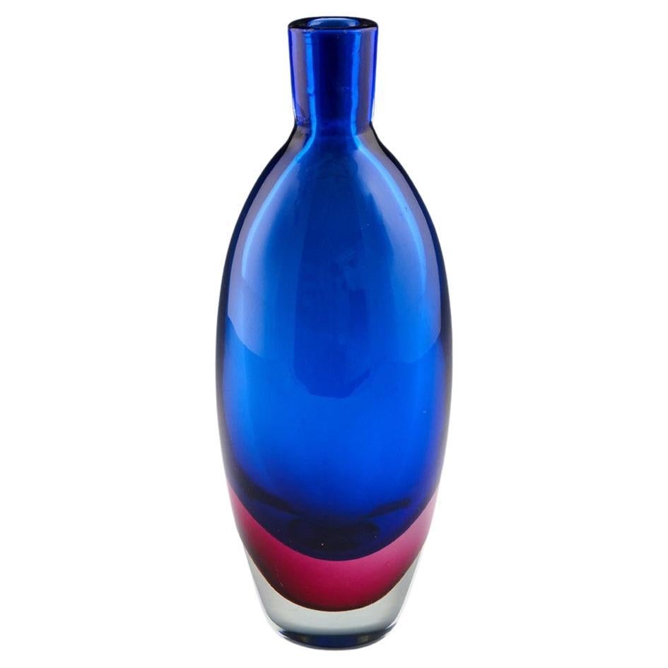 Seguso, "13986" Model Bottle, "Sommerso" Glass, circa 1968, Italy For