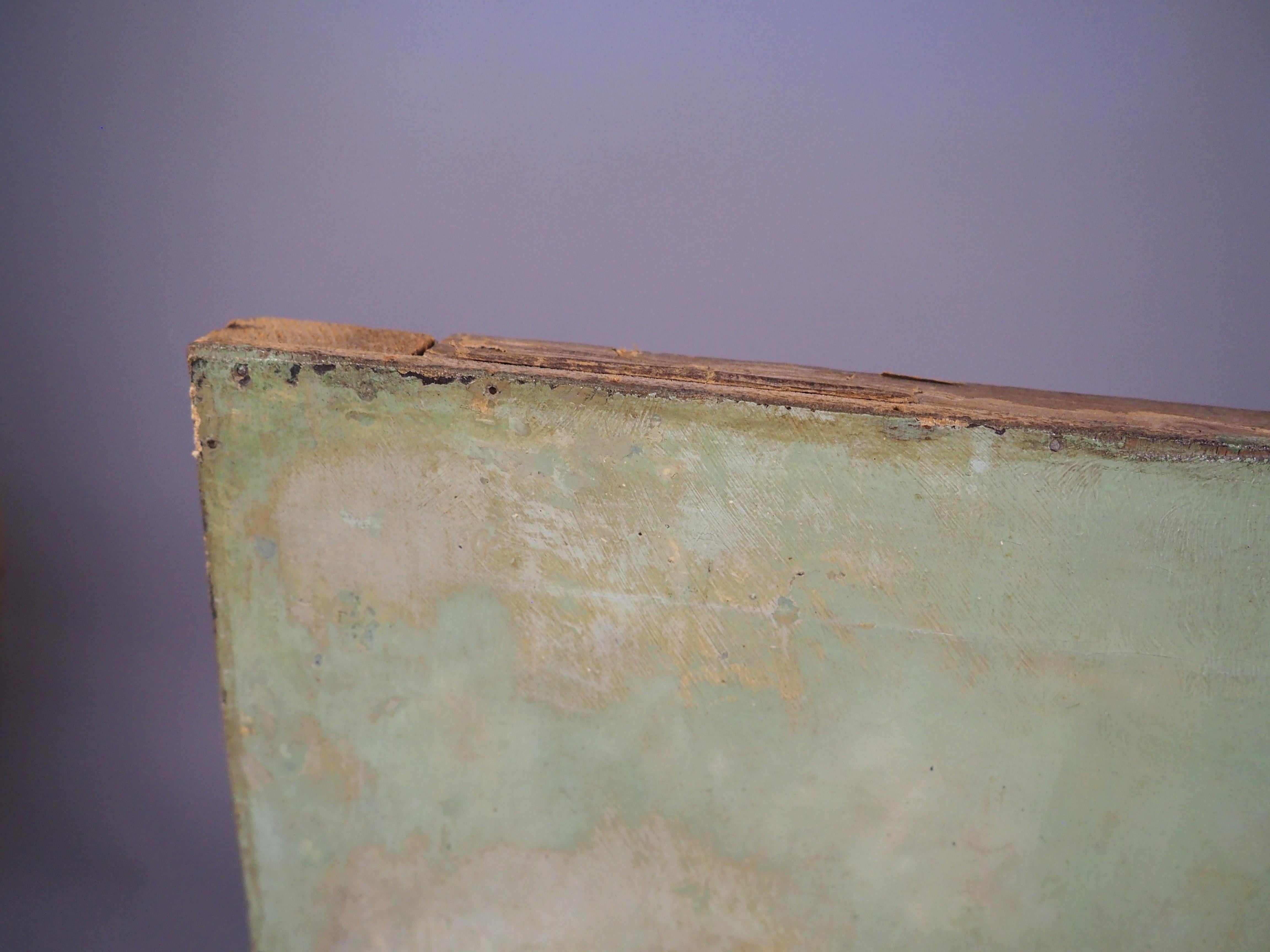 Weitere Informationen folgen in Kürze...

Dieses Ölgemälde von Jules Noel (signiert unten links) aus der Zeit um 1865 zeigt ein hoch aufragendes Stadtbild des mittelalterlichen Europas.  Die Leinwand, die auf einem Brett befestigt ist, zeigt die