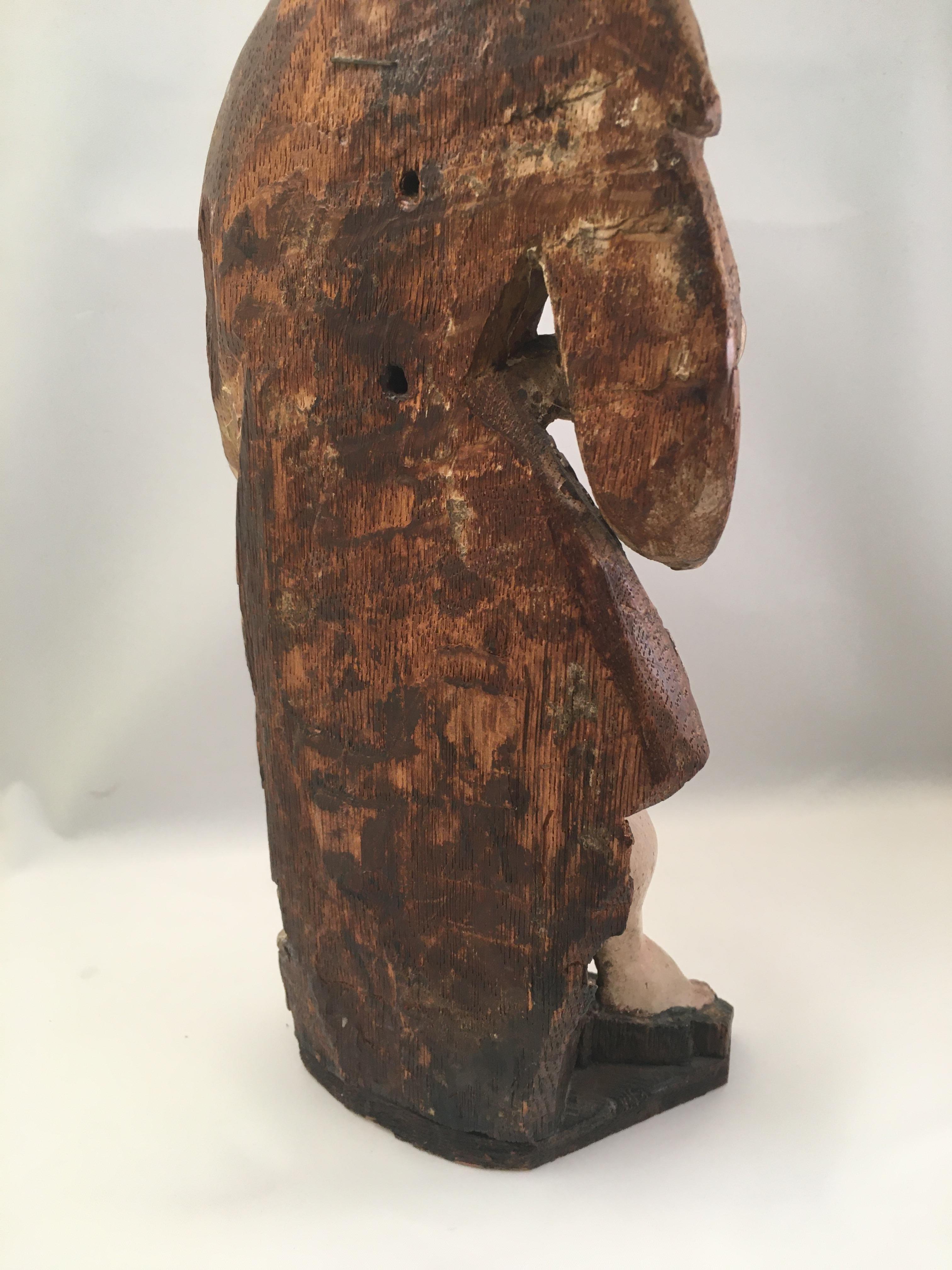 Medieval Sculpture of a Shepherd, Part of a 16th Century Retable Piece For Sale 4