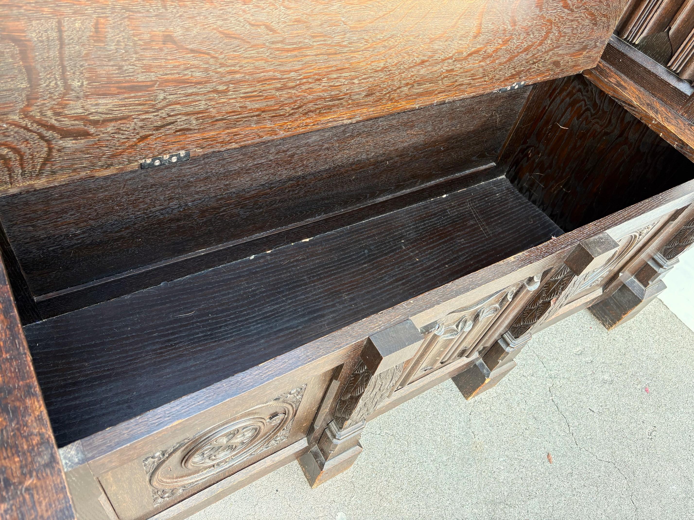 English A Medievel Style Gothic Bench For Sale