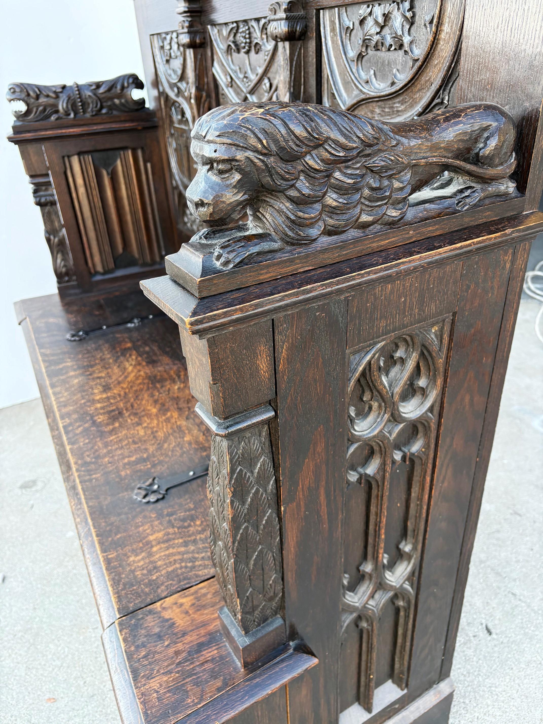 Early 20th Century A Medievel Style Gothic Bench For Sale
