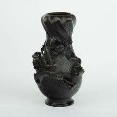 A Meiji bronze vase by Nobuhira