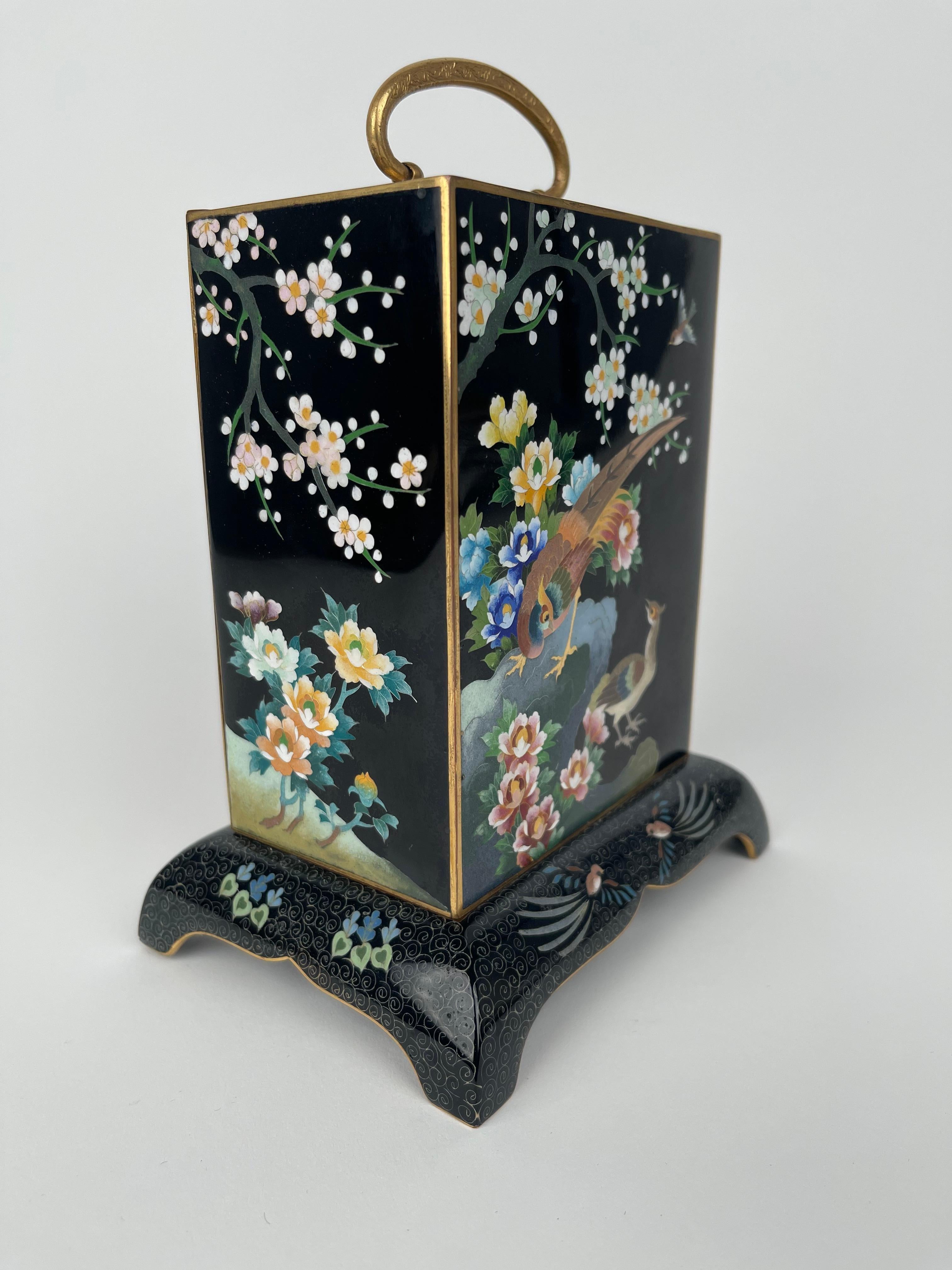 Japanese Meiji Gilt Bronze & Cloisonné Enamel Musical Jewelry Box, Japan, circa 1900