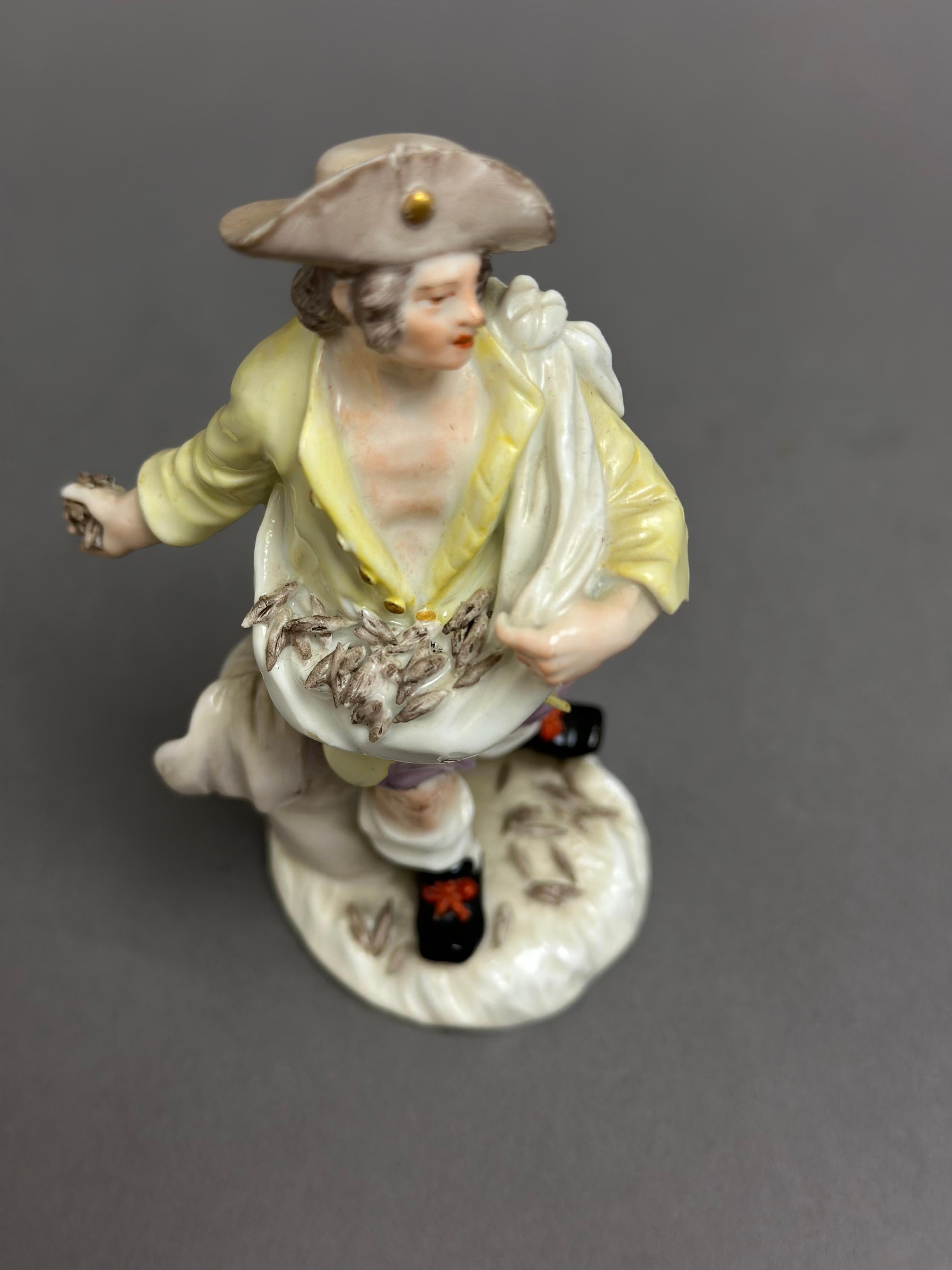 Meissen Porcelain Figurine of a Sower For Sale 1