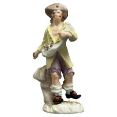 Antique Meissen Porcelain Figurine of a Sower