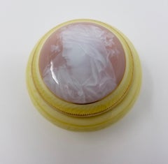 Meissen Porcelain Pate Sur Pate Signed Box with Portrait of Bride Wearing a Veil