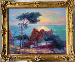 French Post Impressionist Sunset Seascape Sea Mediterranean Coast Monet