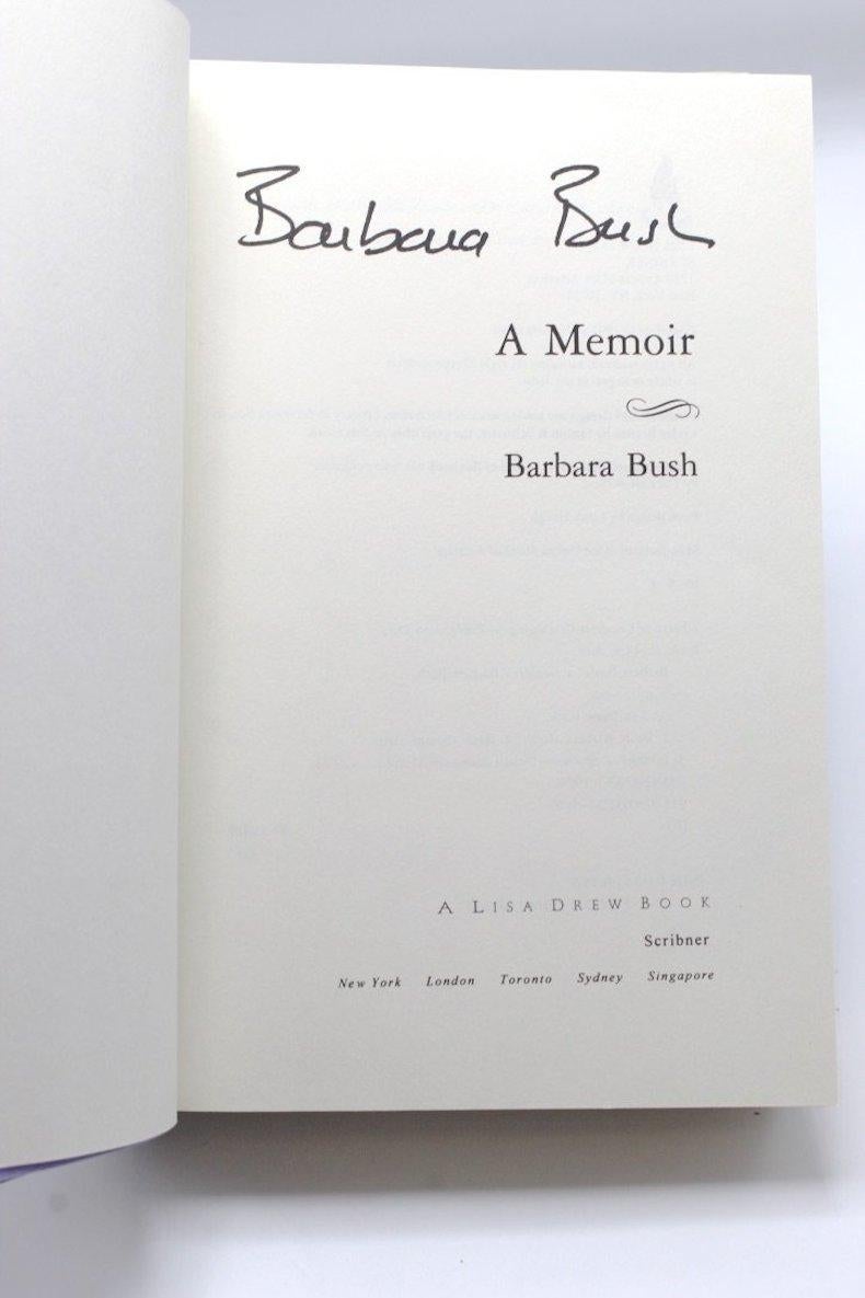 barbara bush a memoir signed
