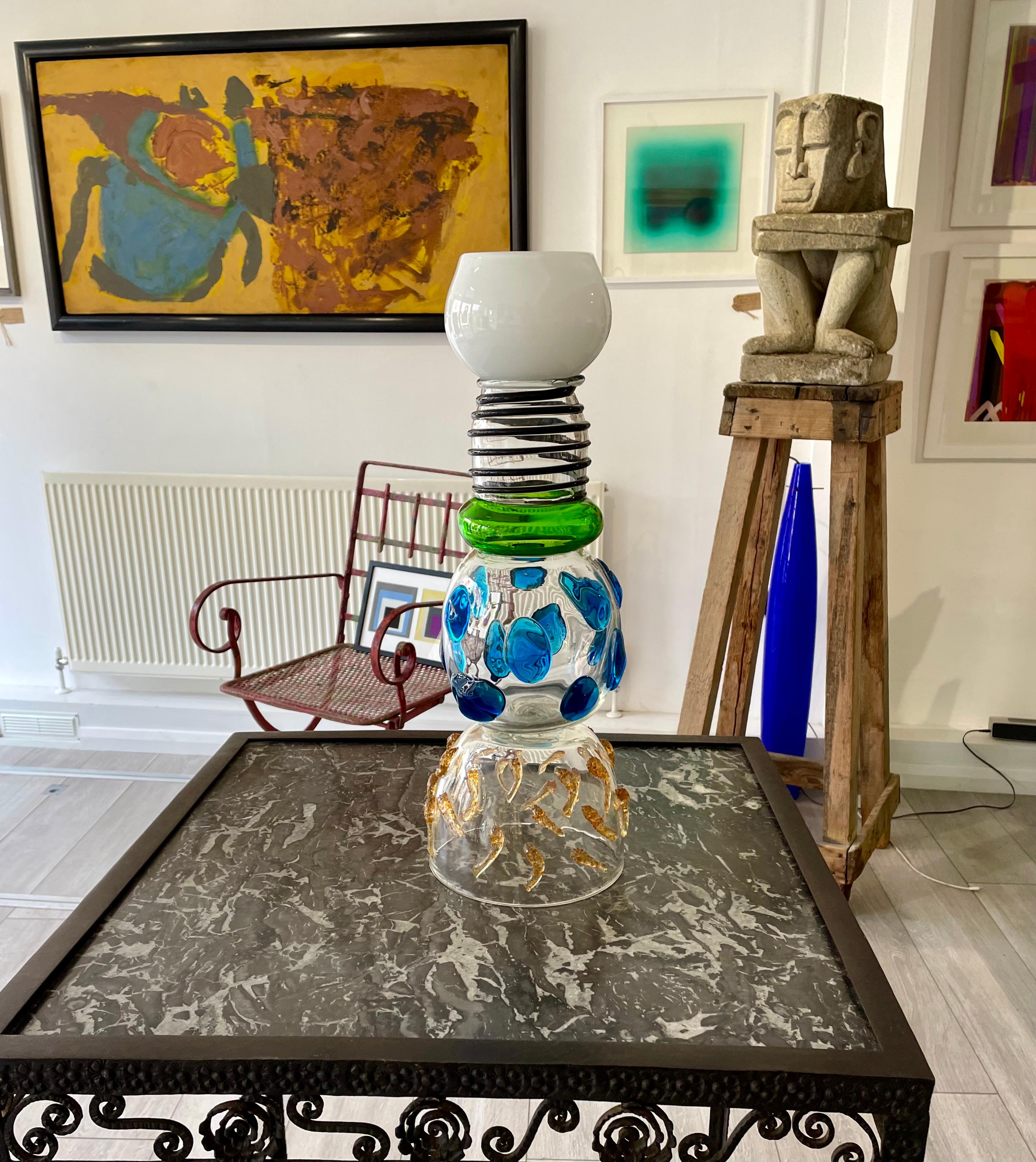 Altro Un vaso in vetro Memphis Milano Alcor disegnato da Ettore Sottsass in vendita