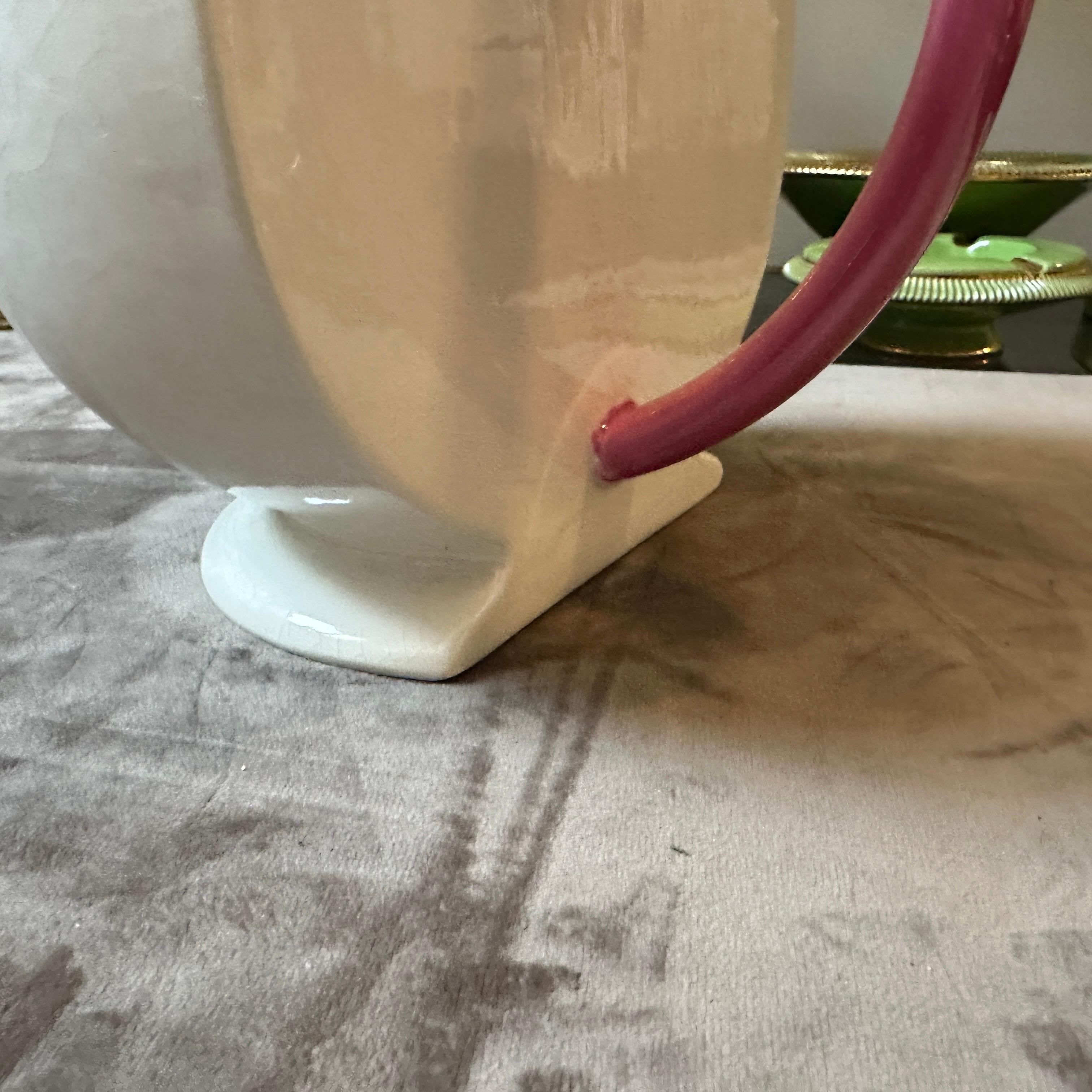 Vaso in ceramica postmoderna Memphis Milano di Marco Zanini per Bitossi in vendita 3