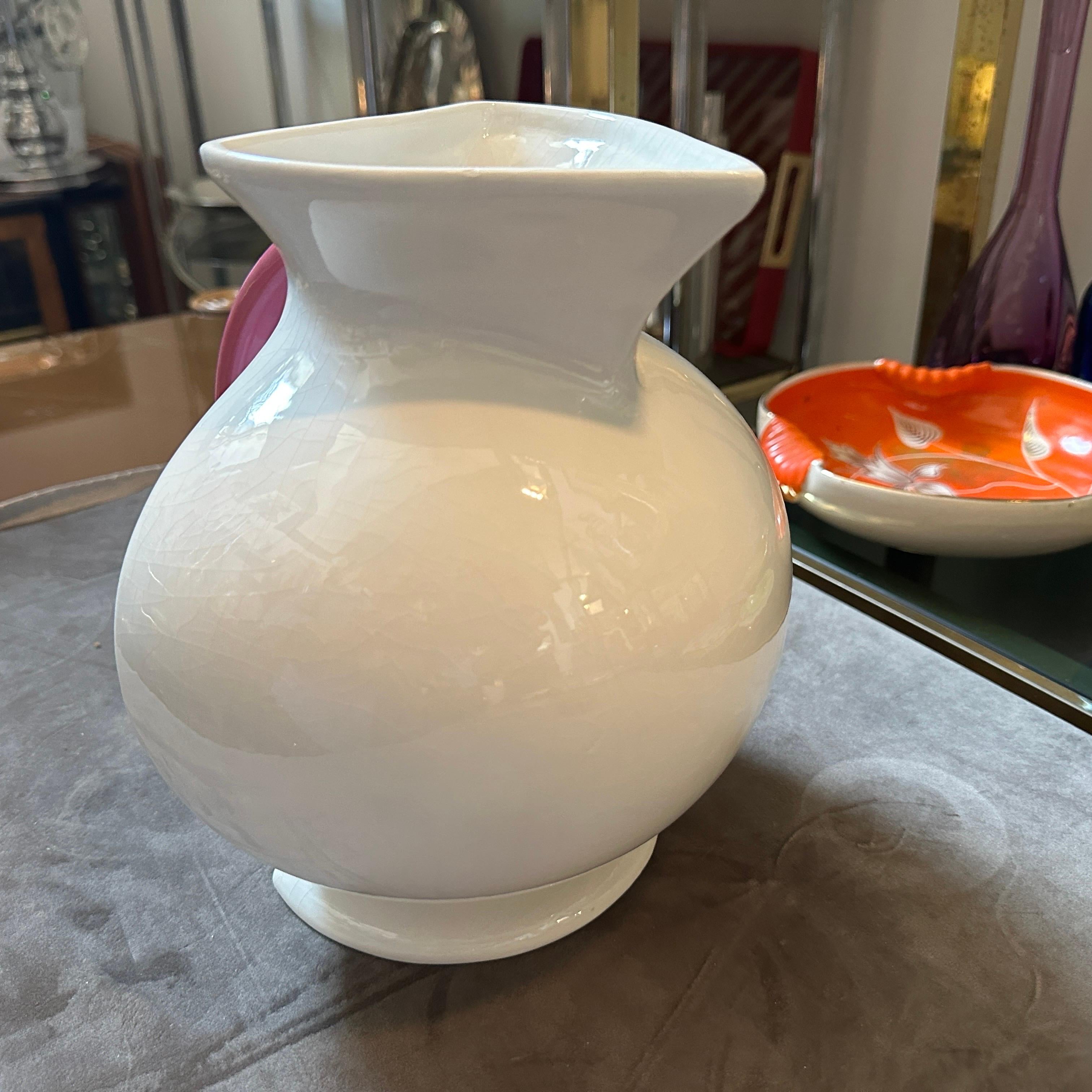 Postmoderno Vaso in ceramica postmoderna Memphis Milano di Marco Zanini per Bitossi in vendita