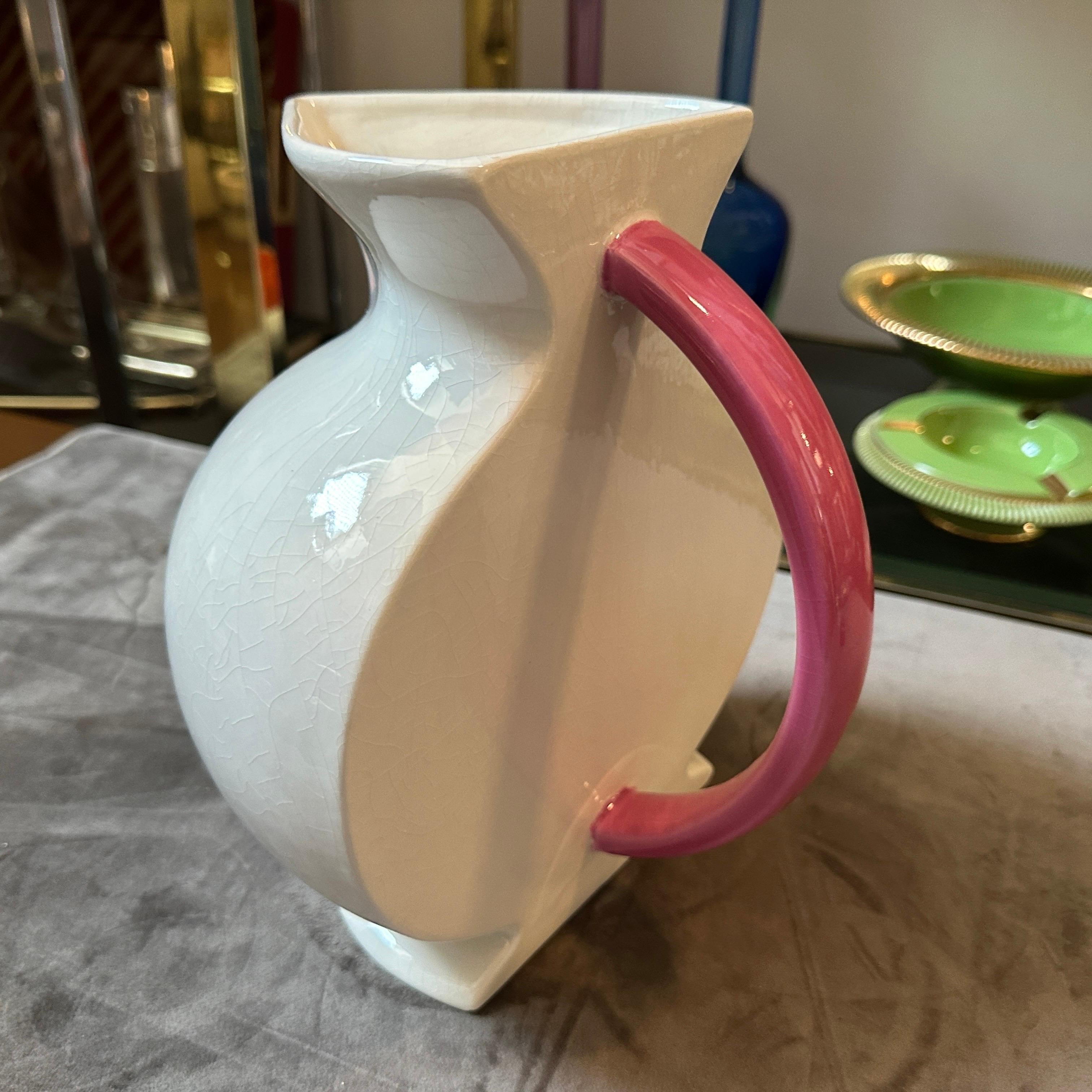 Vaso in ceramica postmoderna Memphis Milano di Marco Zanini per Bitossi in vendita 1