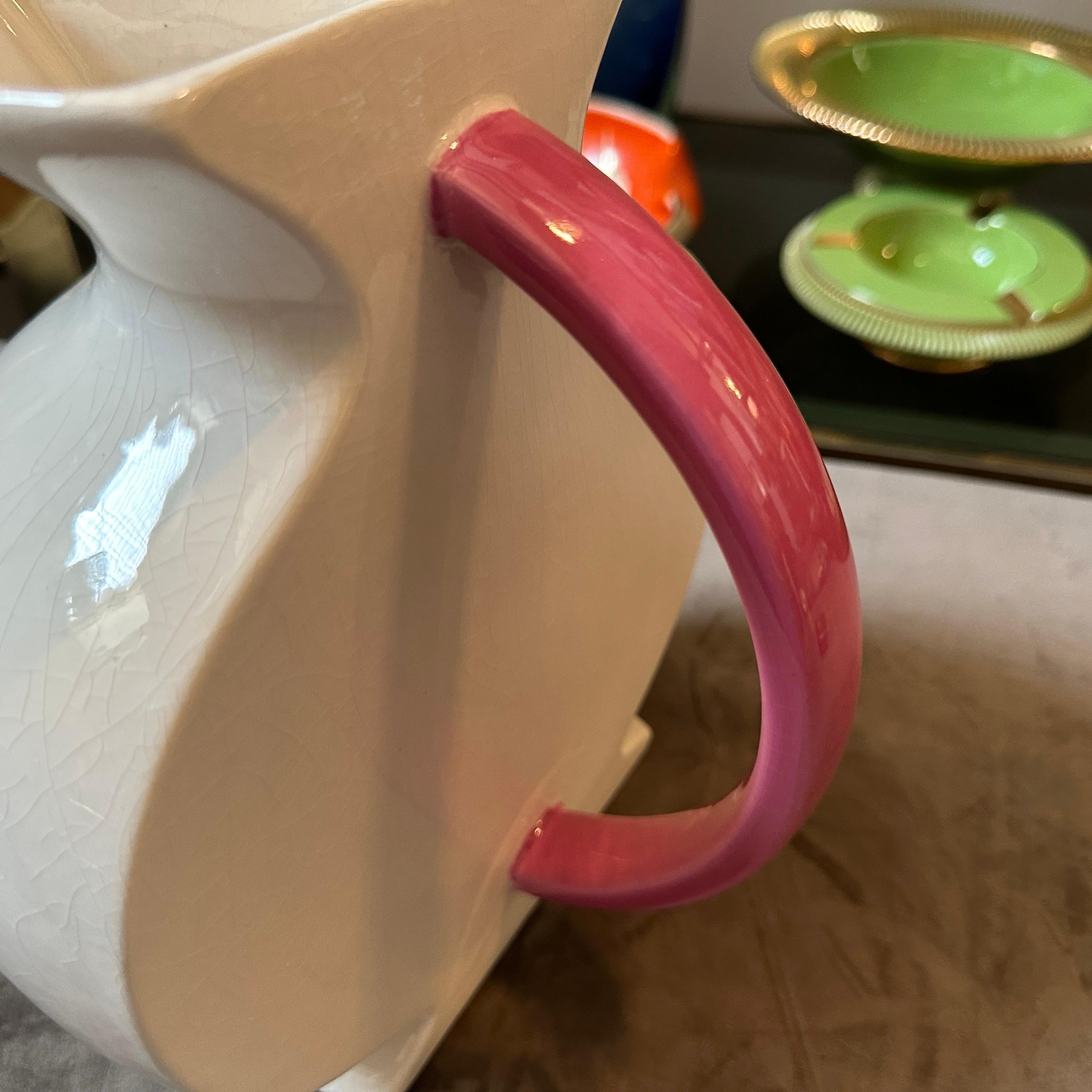 Vaso in ceramica postmoderna Memphis Milano di Marco Zanini per Bitossi in vendita 2