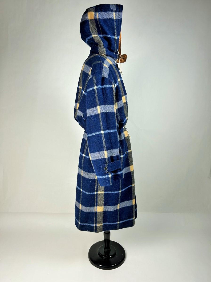 A Men's Wool Tartan Trenchcoat by André Courrèges - France Circa 2000 For Sale 2