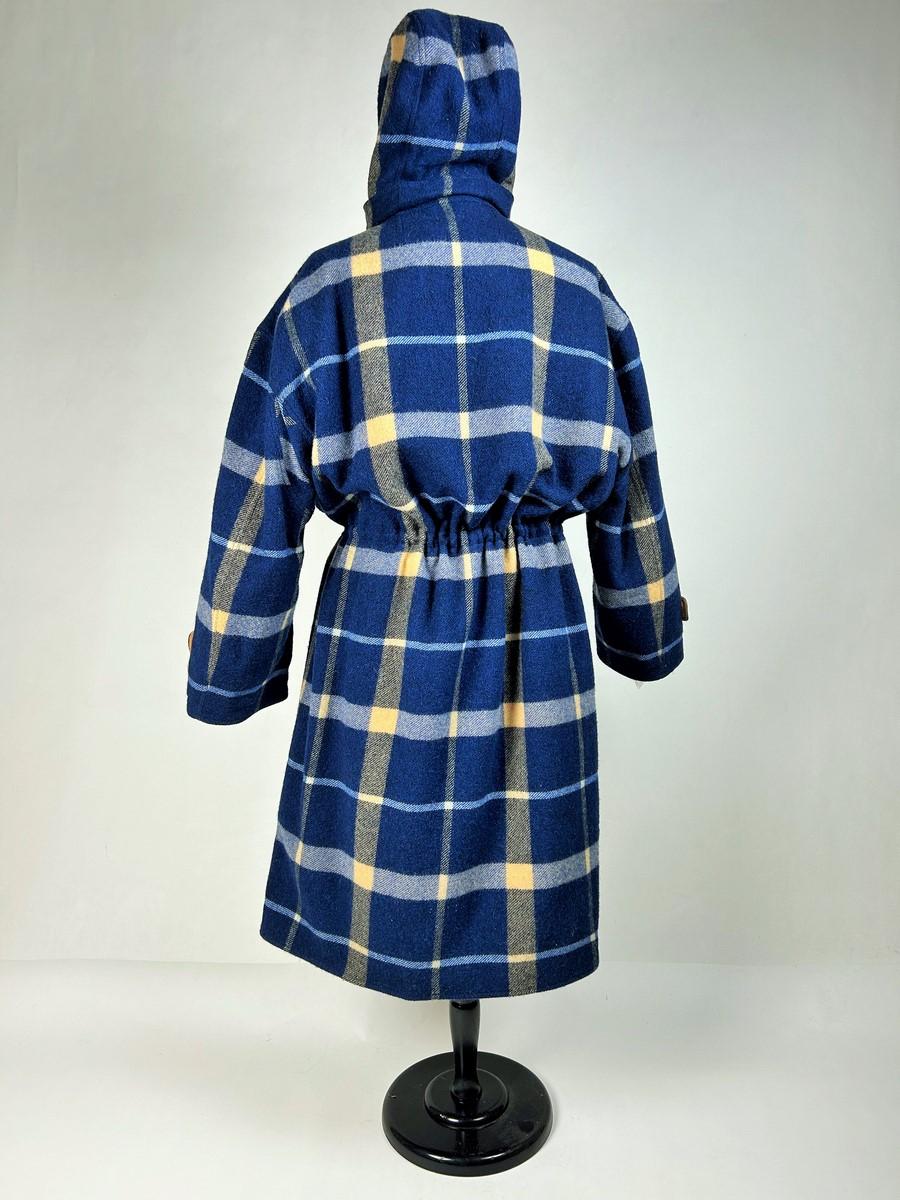 A Men's Wool Tartan Trenchcoat by André Courrèges - France Circa 2000 For Sale 3