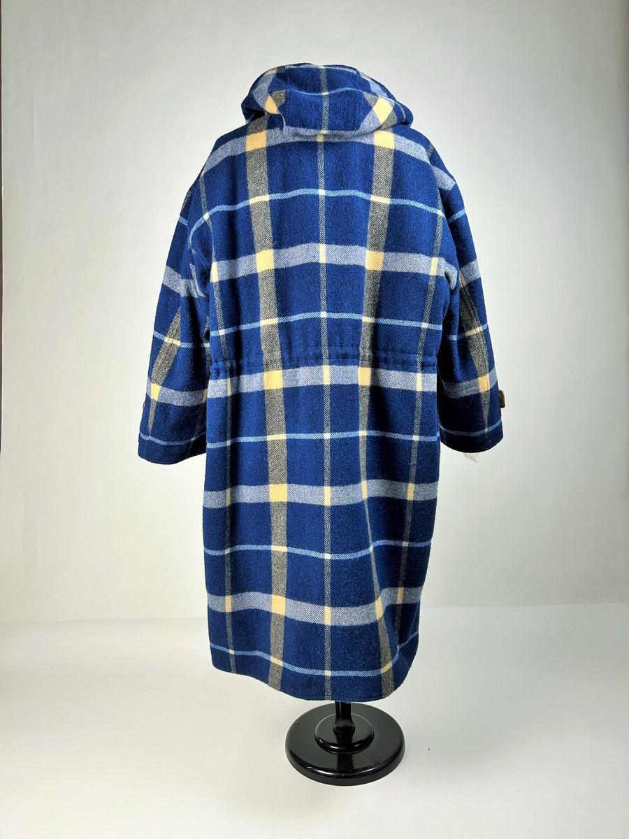 A Men's Wool Tartan Trenchcoat by André Courrèges - France Circa 2000 For Sale 5