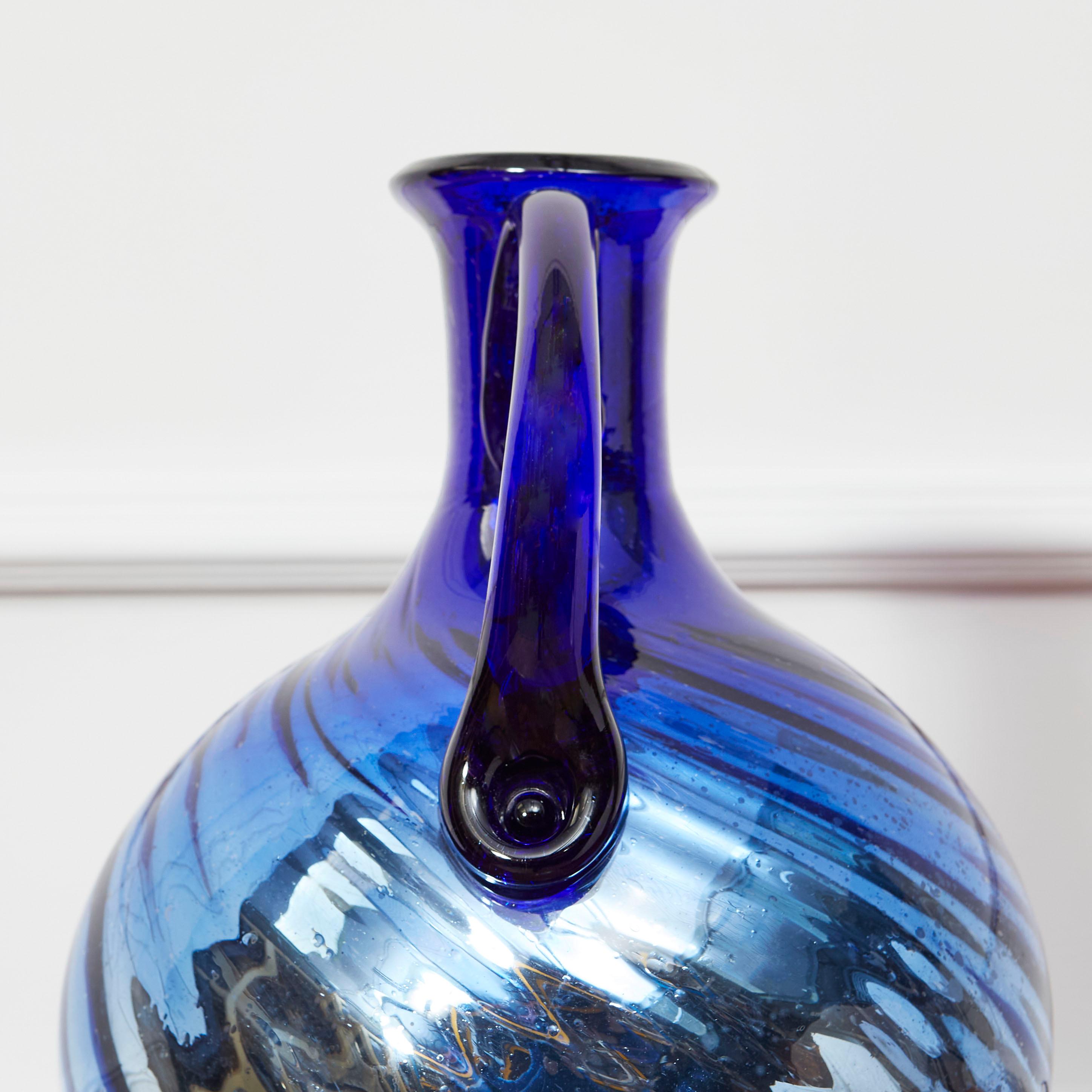 Blown Glass A Rare Mercury Glass Jug now as Lamp For Sale