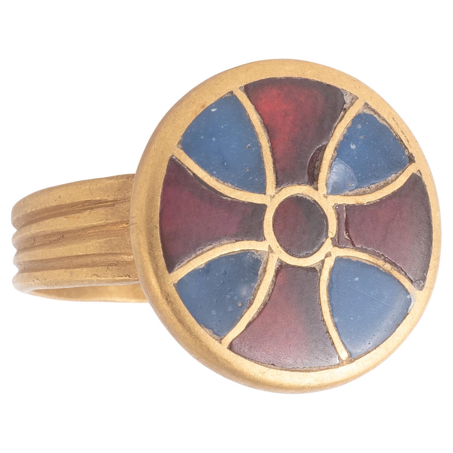 A Merovingian High Karat Gold Ring 6Th/ 7Th Century In Excellent Condition For Sale In Firenze, IT