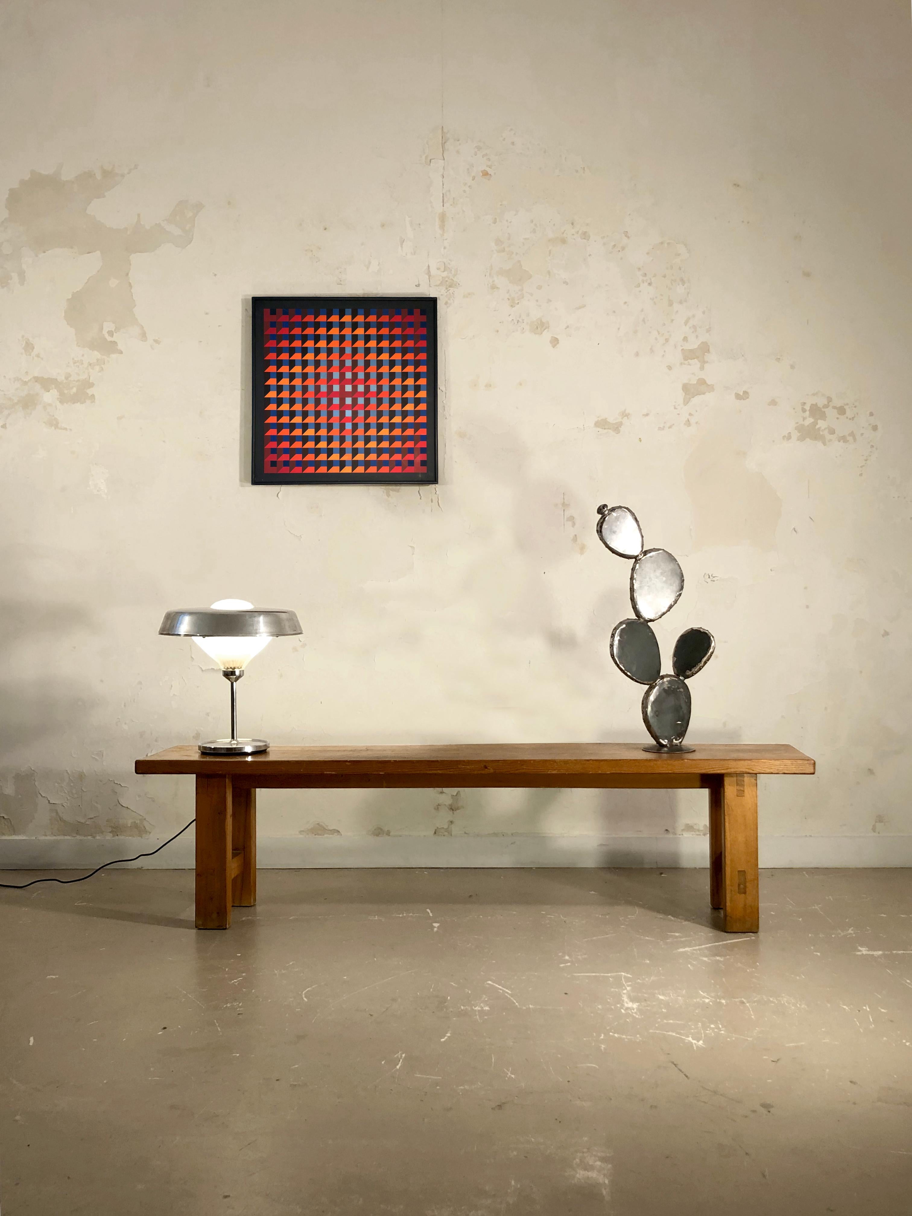 A Metal CACTUS Contemporary SCULPTURE BRUTALIST Unique PIECE by ESOJ France 2020 (Französisch) im Angebot