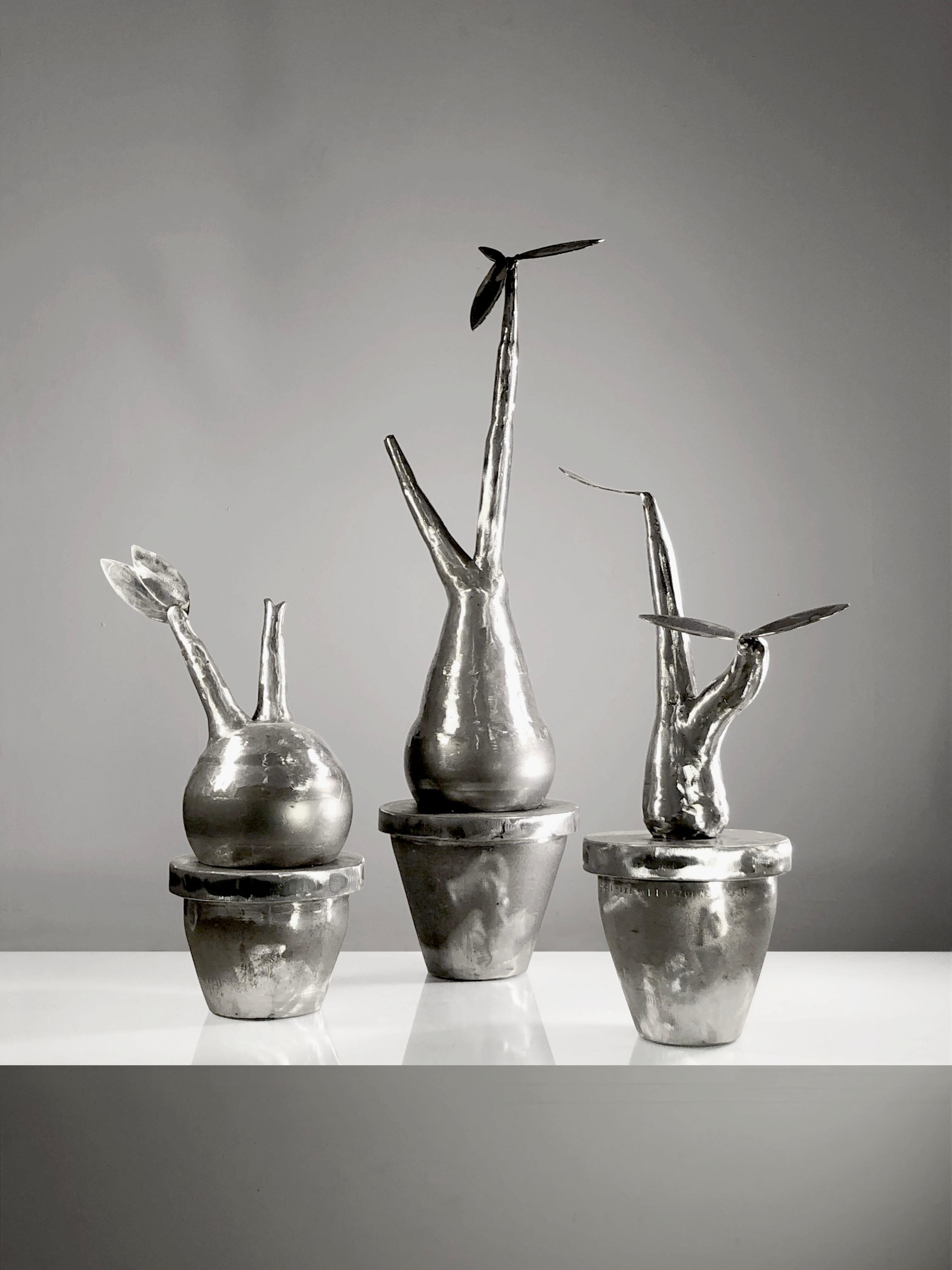 A Metal CACTUS Contemporary SCULPTURE BRUTALIST Unique PIECE by ESOJ France 2020 im Angebot 1