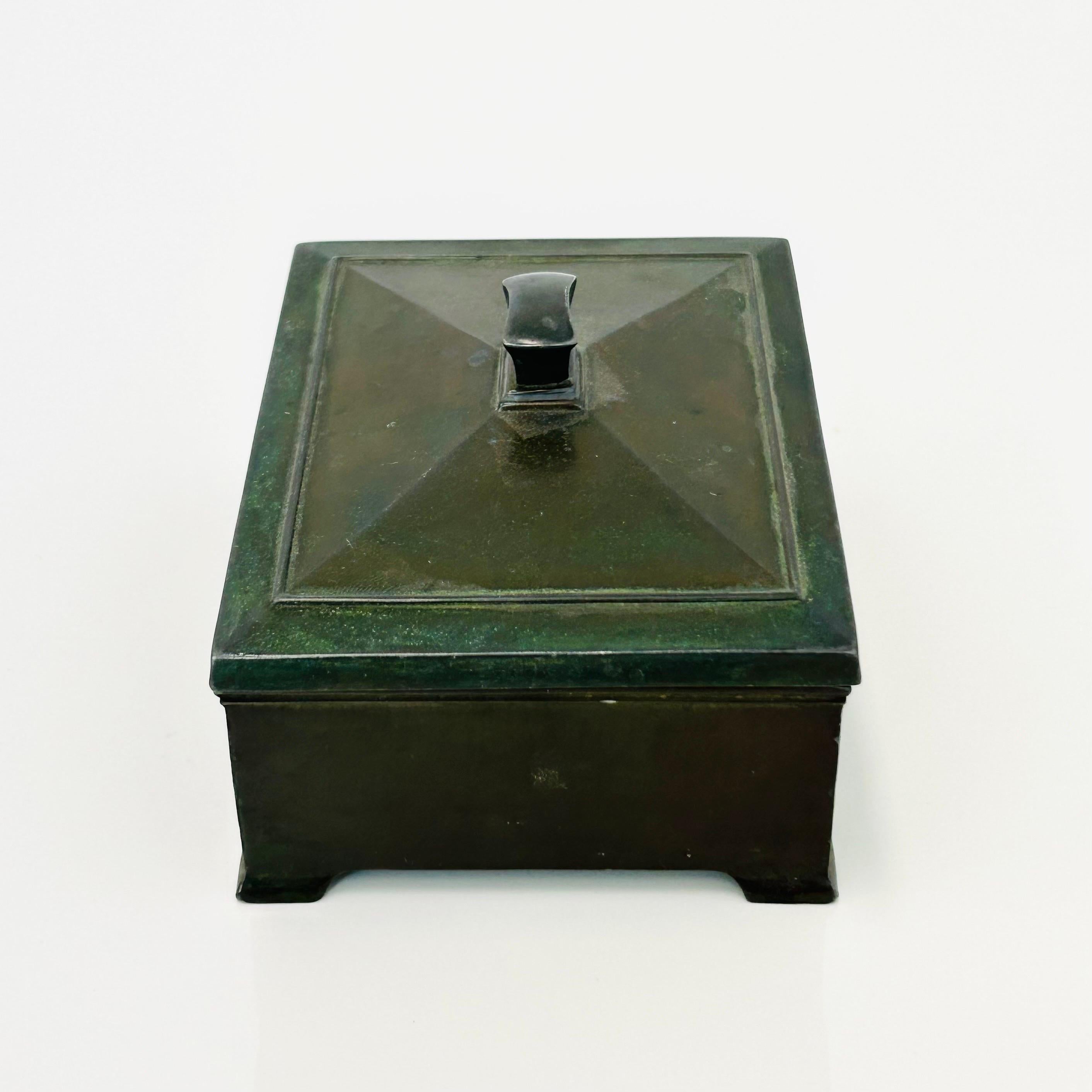 Mid-20th Century A metal casket by Just Andersen, 1930s, Denmark For Sale