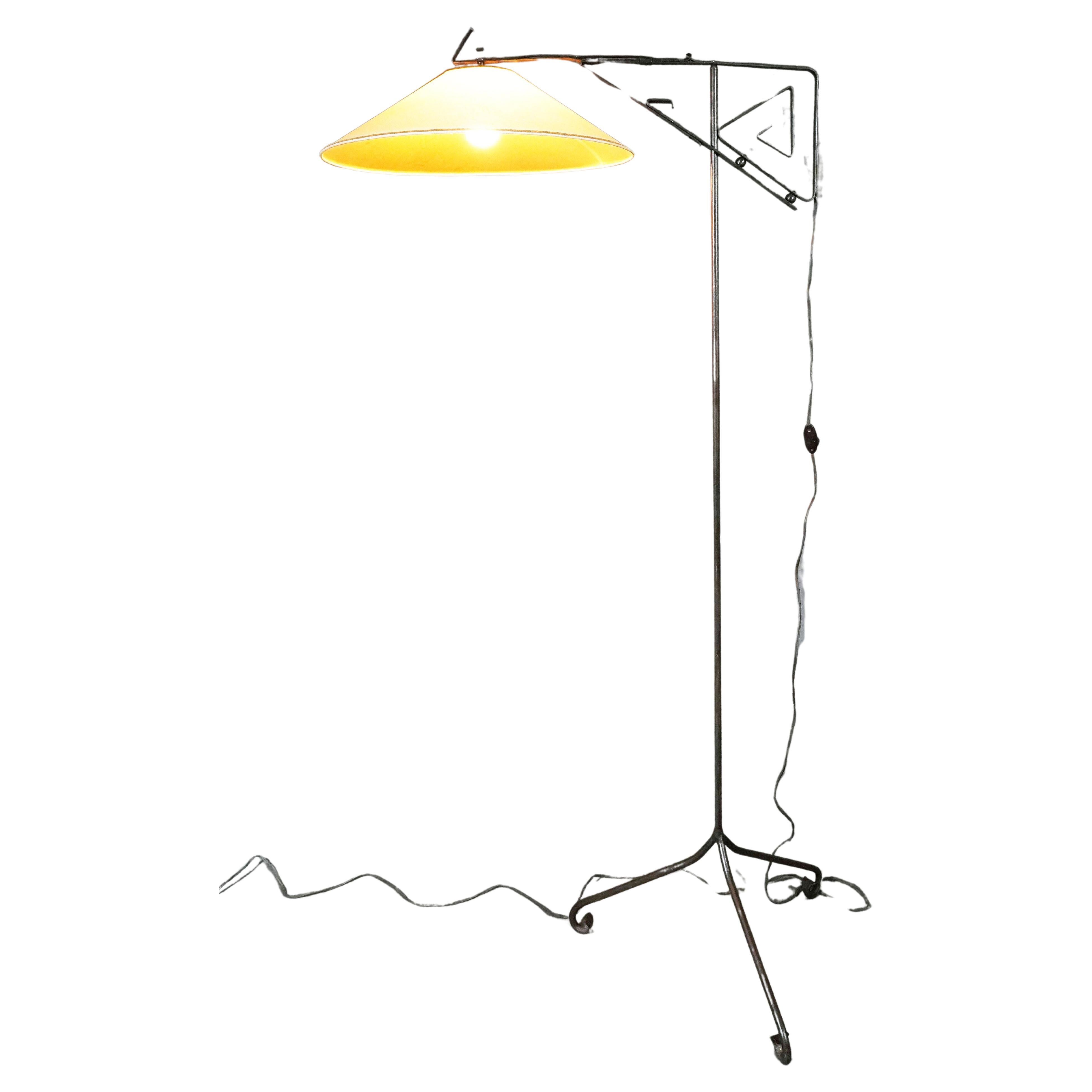 A Metal Floor Lamp , France , Circa 1930 For Sale