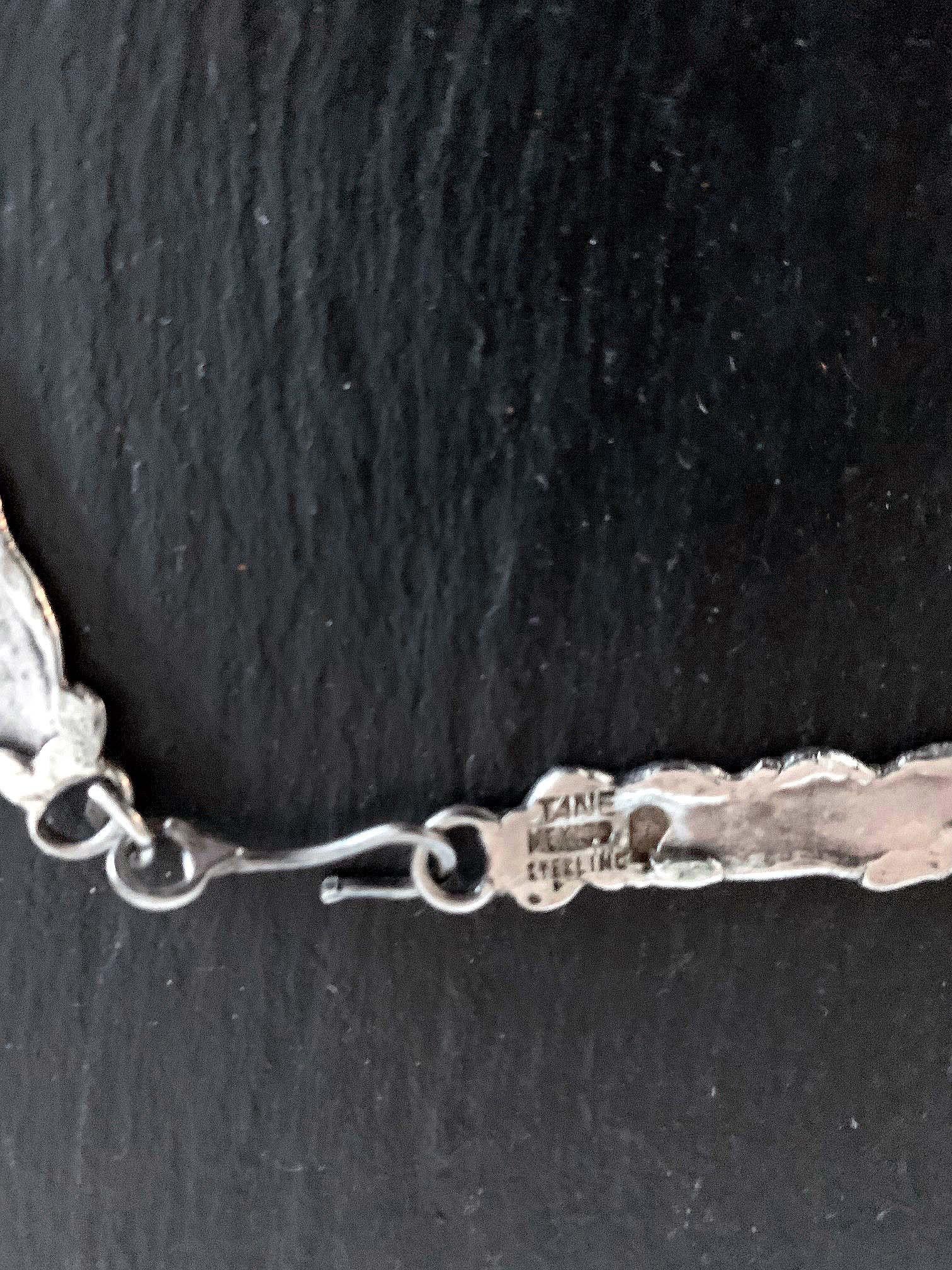 Mexikanische modernistische Sterlingsilber-Halskette von Tane Orfebres im Angebot 2