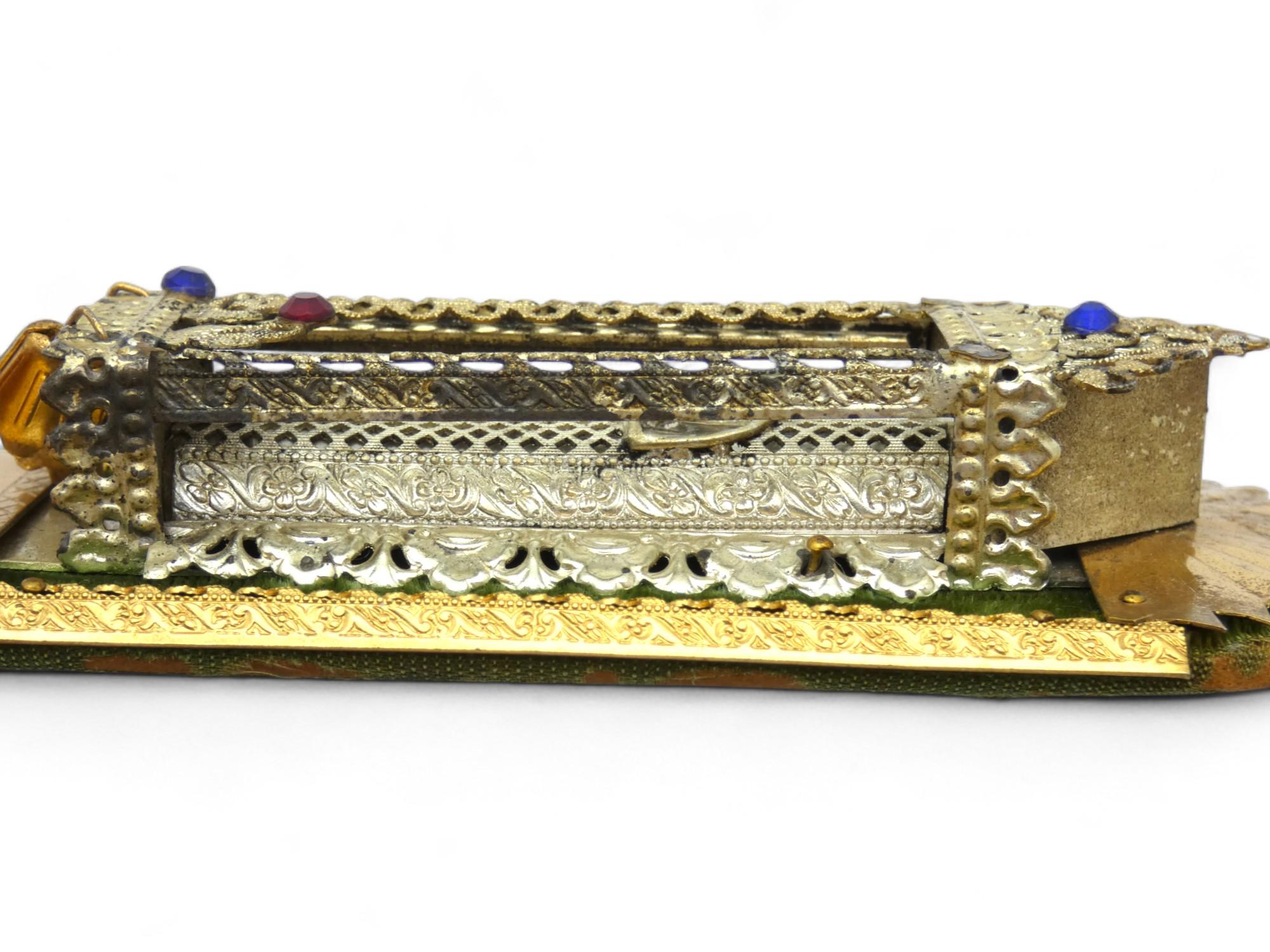 Gilt An Art And Crafts Mezuzah Case, Israel 1948. Judaica For Sale